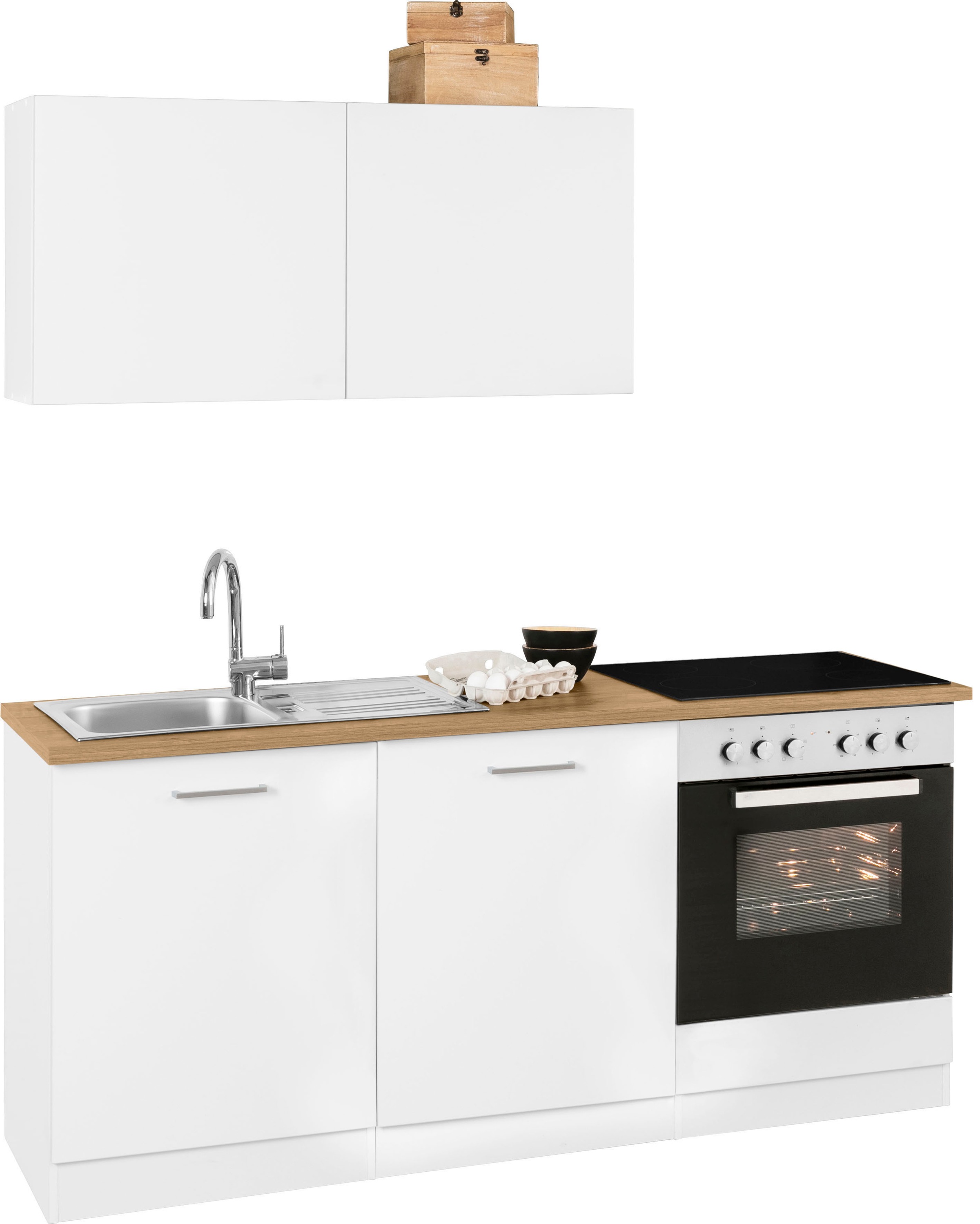 KOCHSTATION Küchenzeile »KS-Kehl«, ohne E-Geräte, Breite 180 cm