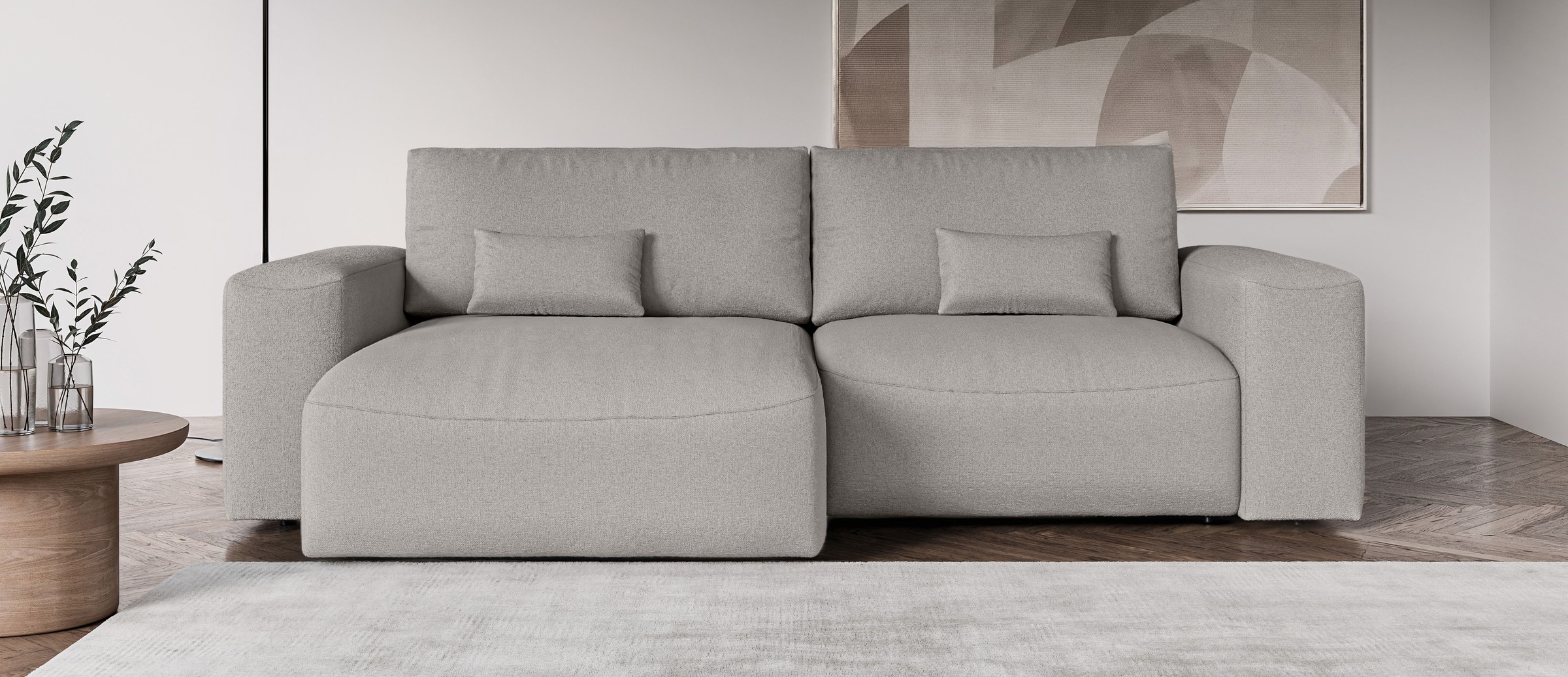 OTTO home Ecksofa »MATTS Schlafsofa mit Bettkasten, Maße B/T/H: 265/159/89 günstig online kaufen
