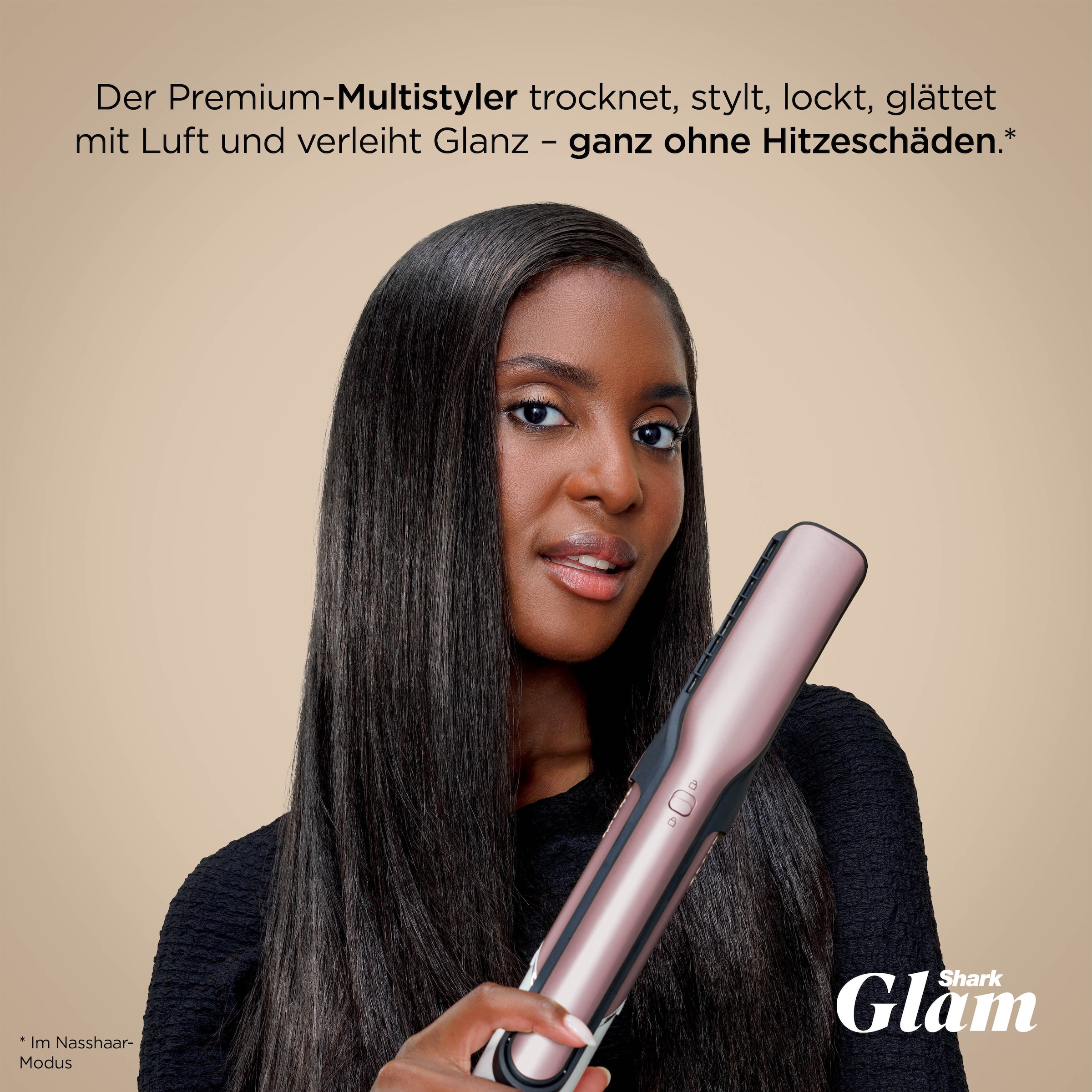 Shark Haarstyler »Glam Multistyler HD6051SEUPK für glatte Haare, Wellen und Locken« Keramik-Beschichtung hitzekontrollierte Keramik und Luftstrom ermöglichen jeden Style