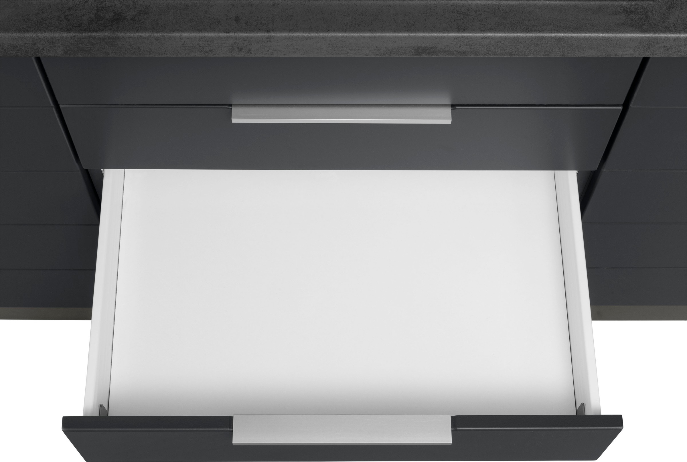 KOCHSTATION Küchenzeile »KS-Luhe«, 360 cm breit, wahlweise mit oder ohne E-Geräten, gefräste MDF-Fronten