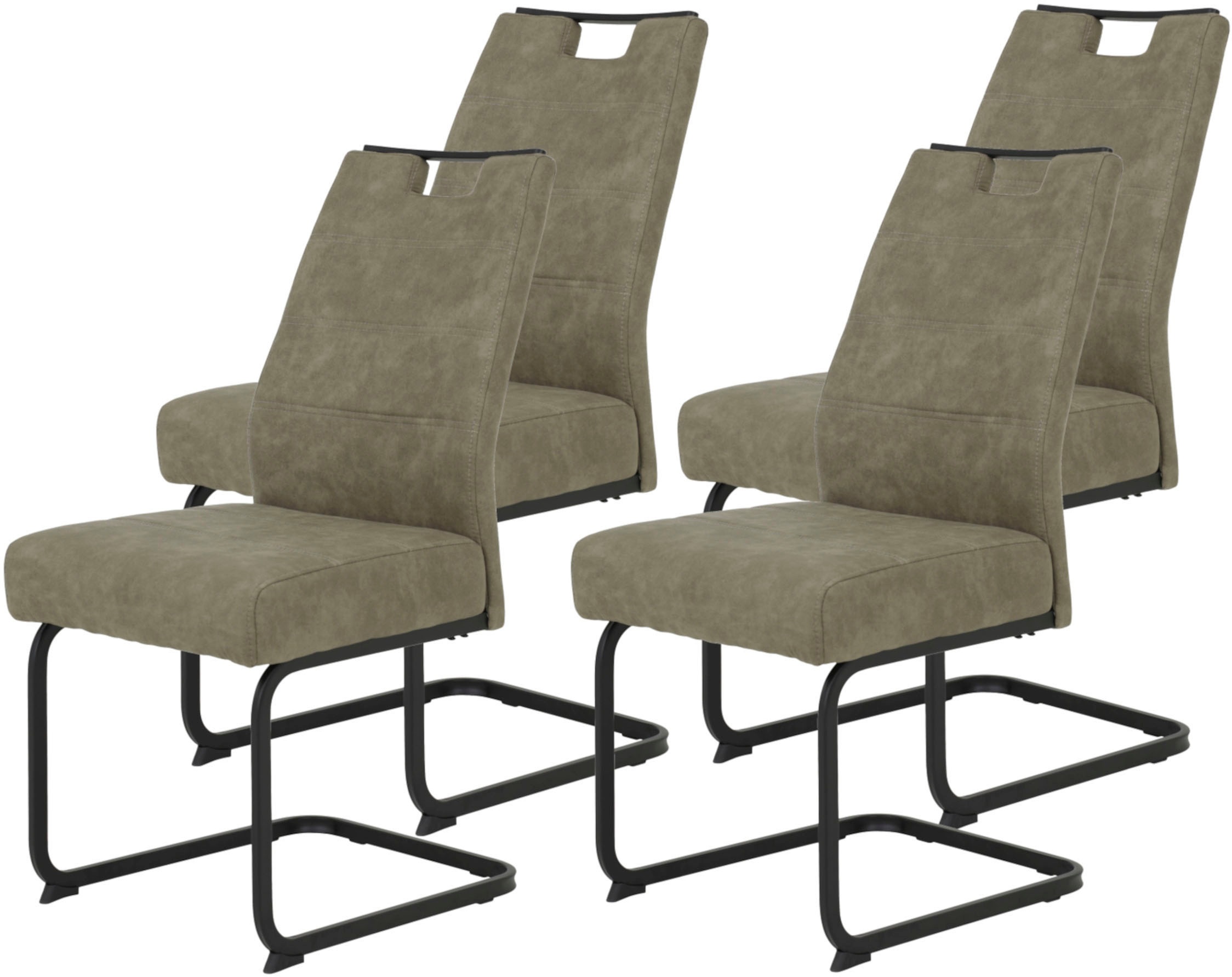 HELA Freischwinger »KERSTIN« (Set) 4 Stk. Microfaser VINTAGE   Polyester Fr günstig online kaufen