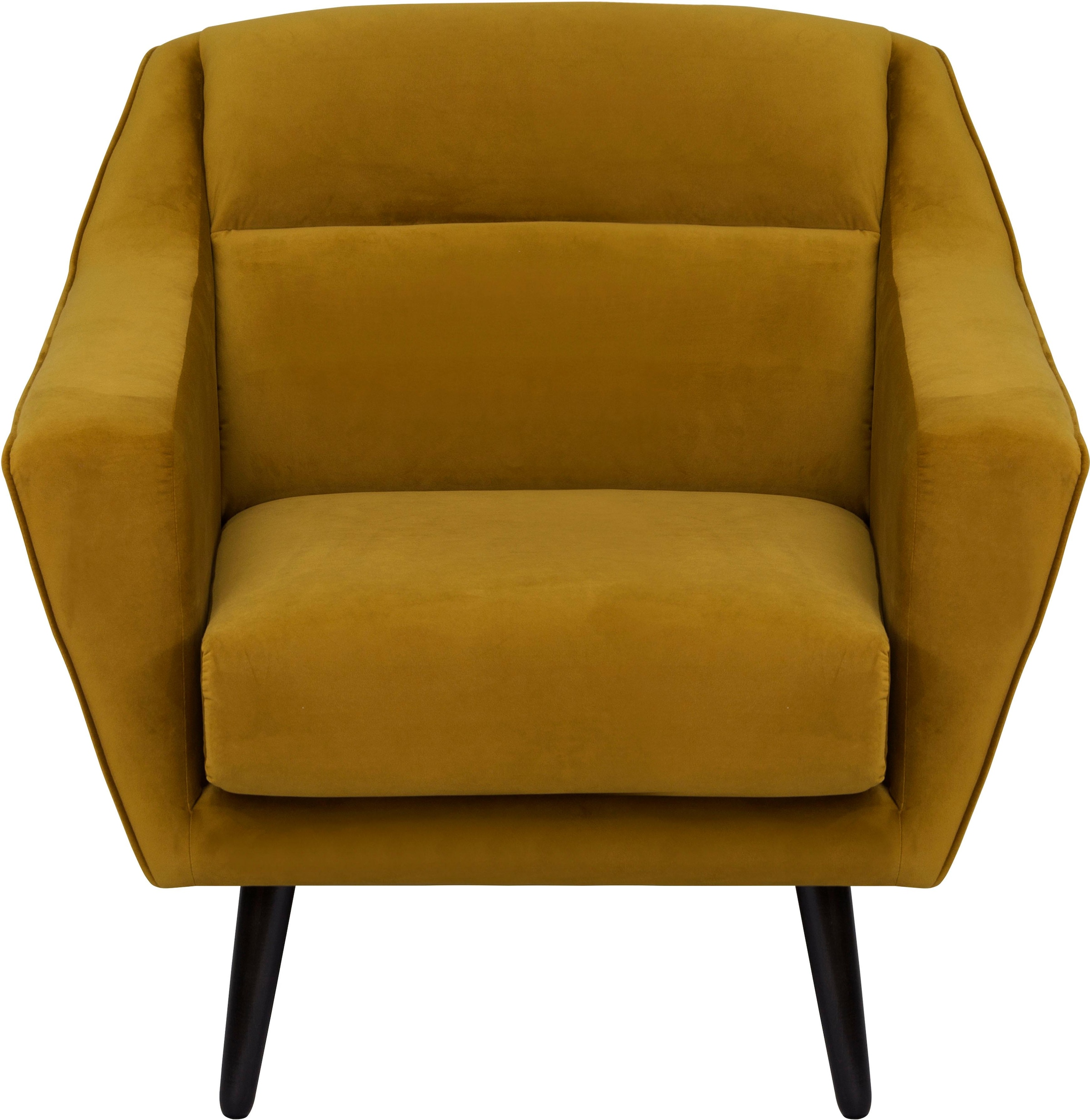 OTTO home Sessel »Bille« mit Naht im Rückenkissen und Eiche-Beinen, Design günstig online kaufen