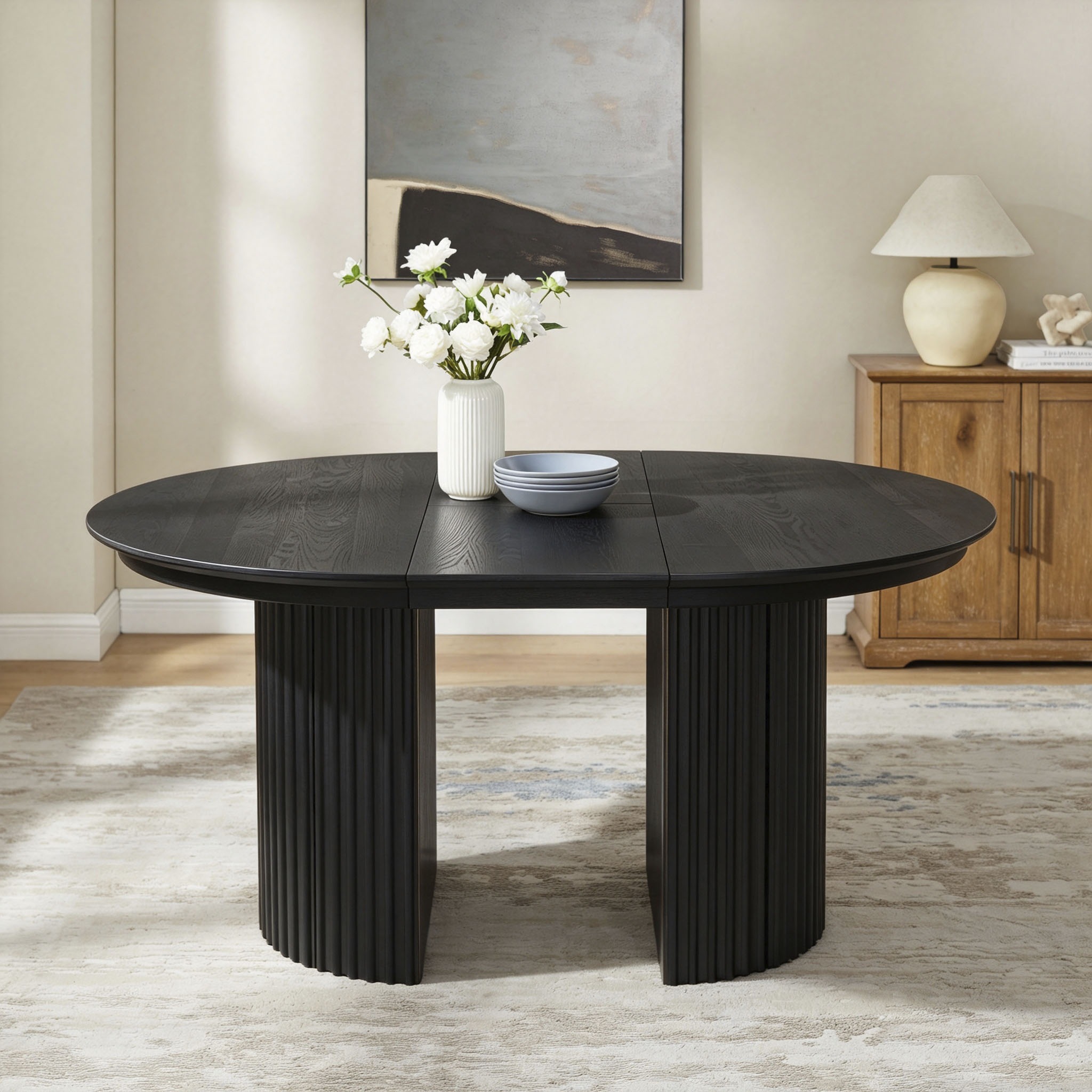 OTTO home Esstisch »Clozie« Design-Esstisch in Schwarz mit cleverem Stauraum & Ausziehfunktion