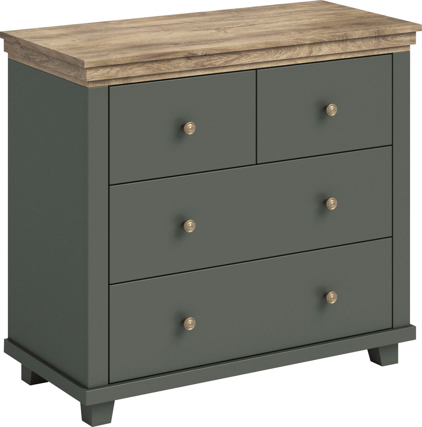 Home affaire Schubkastenkommode »Evora mit 4 Schubladen, 90x42x80,5 cm (BxT günstig online kaufen