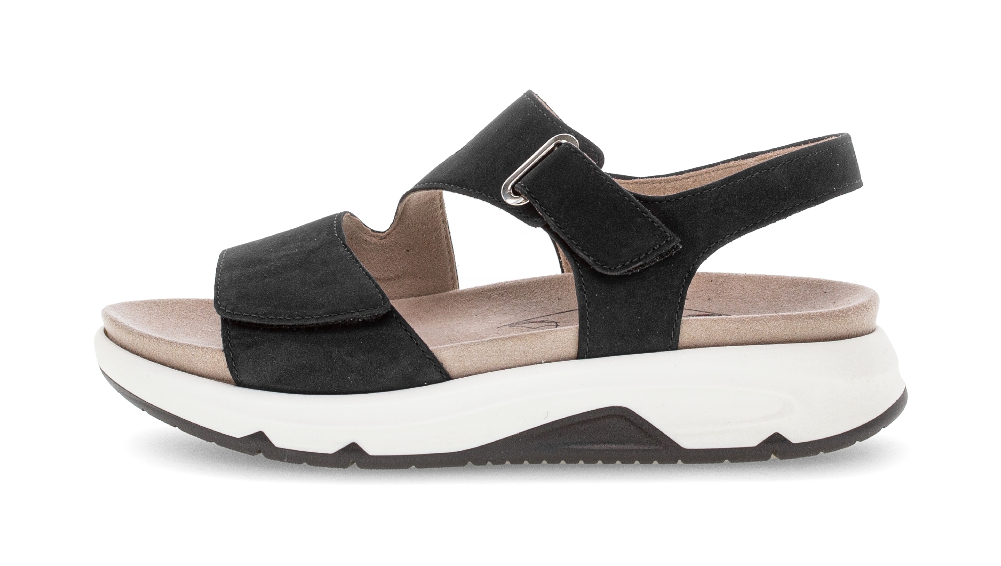 rollingsoft Sandalette  Keilabsatz, Rimechensandale mit Klettverschlüssen, G-Weite