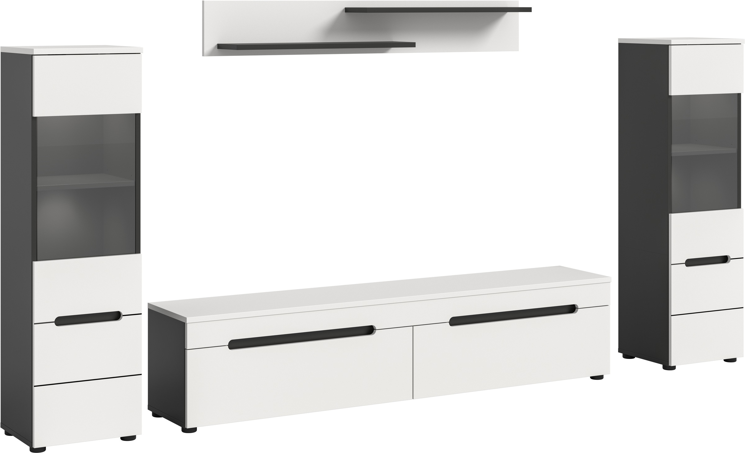 INOSIGN Wohnwand »REHAT, TOPSELLER!, 4-teilig, inkl. Beleuchtung, stehend o günstig online kaufen