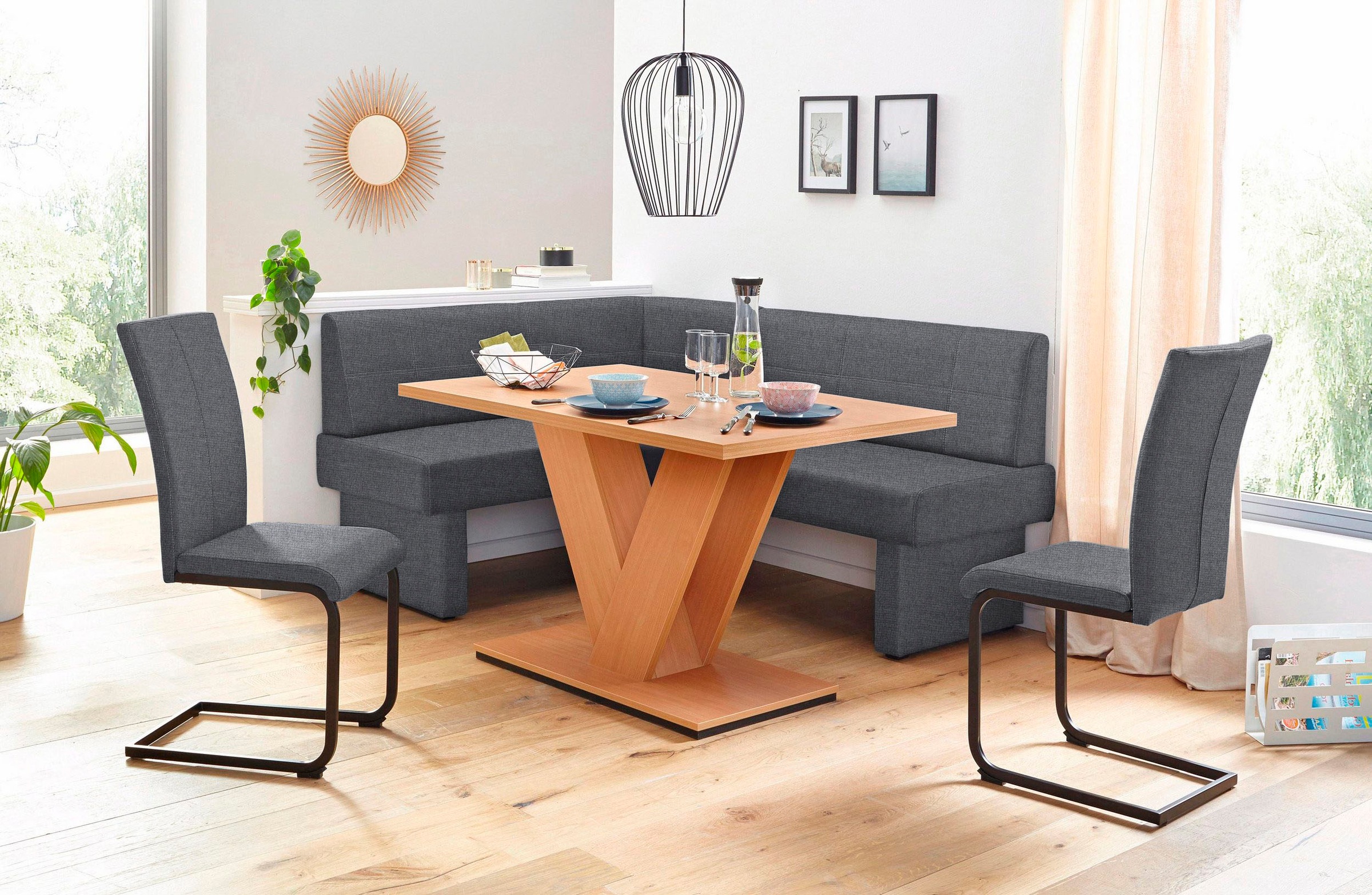 Home affaire Freischwinger »Nils«, (Set), 2 St., Strukturstoff-Struktur gro günstig online kaufen