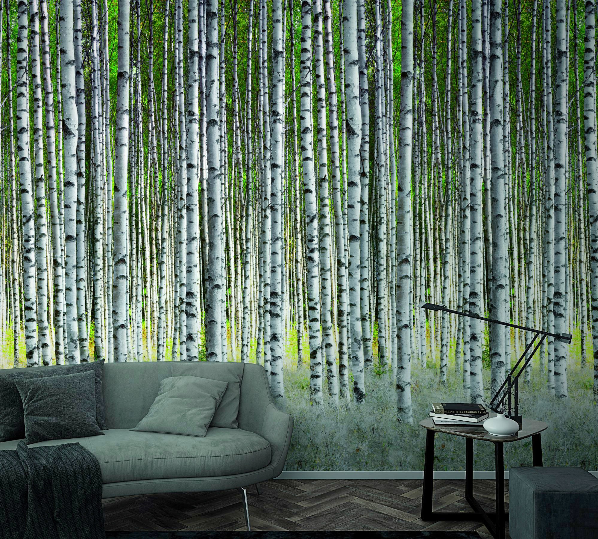 Marburg Vliestapete Grafisch 3D-Muster Grau-Blau 270 cm x 159 cm FSC® günstig online kaufen