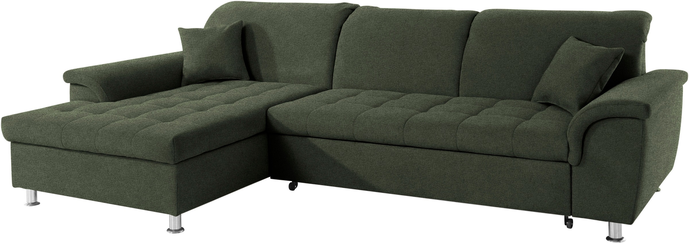 DOMO collection Ecksofa »Franzi, zeitlos und elegant, moderne Sitzheftung, günstig online kaufen