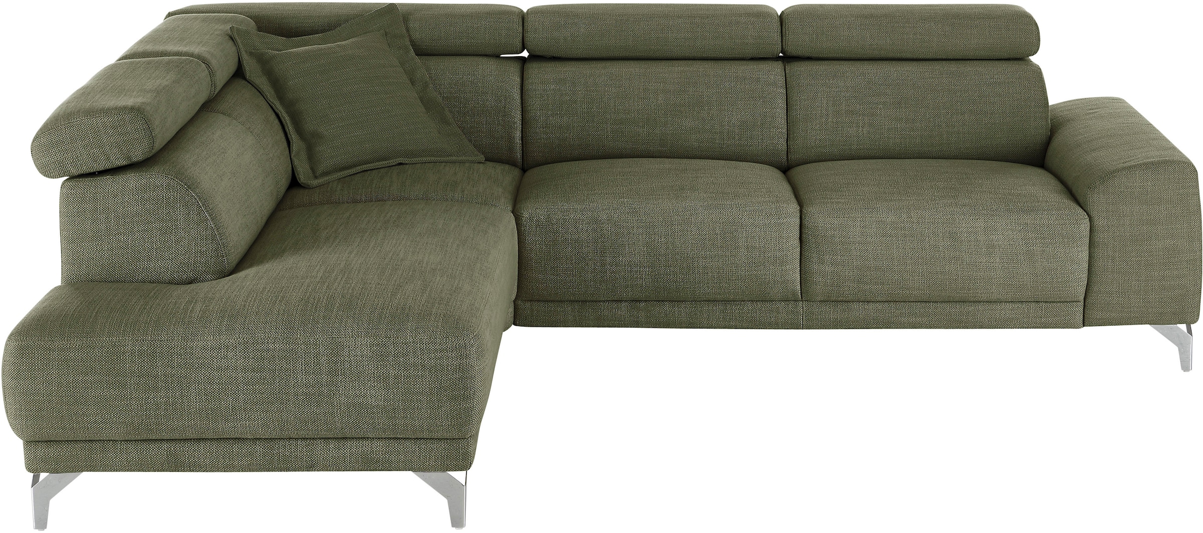 3C Candy Ecksofa »Greve Sofa immer mit manuelle Kopfteilverstellungen, modern, elegant«, wahlweise motorischer Sitzvorzug, bequem und zeitlos, L-Form