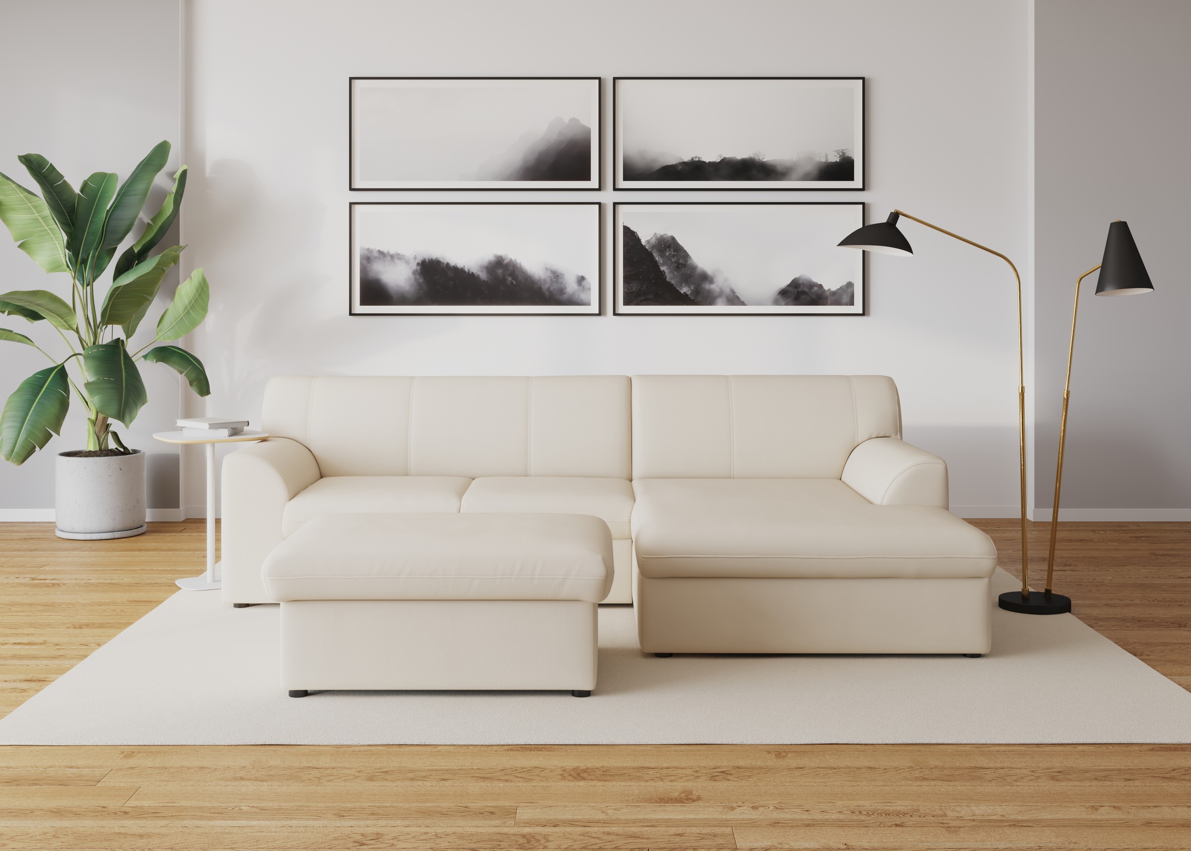 DOMO collection Ecksofa »Topper, elegant und zeitlos, kompaktes Stellmaß 24 günstig online kaufen