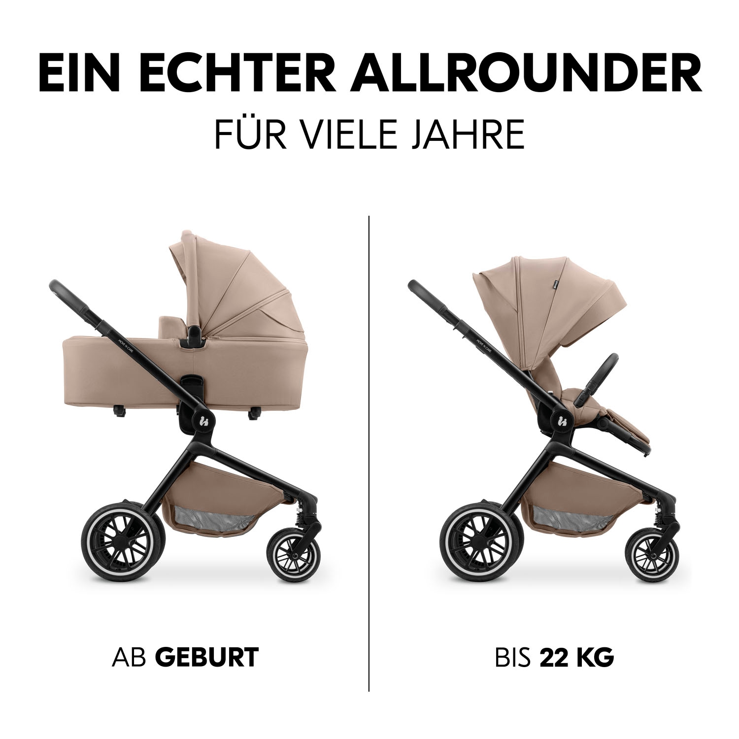 Hauck Kombi-Kinderwagen »Move N Care Set«, 22 kg, belastbar bis 22 kg