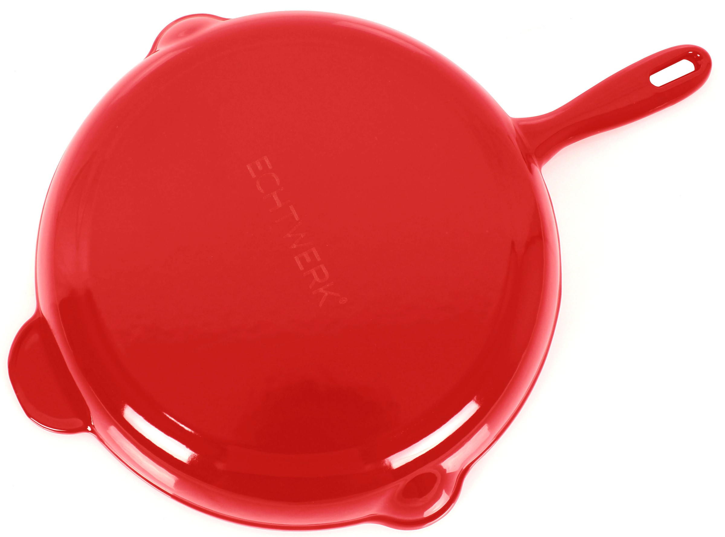 ECHTWERK Bratpfanne »mit Emaille-Beschichtung«, Gusseisen, Ausgießer, für Backöfen, Grill, BBQ und Induktion, Ø 26,5 cm