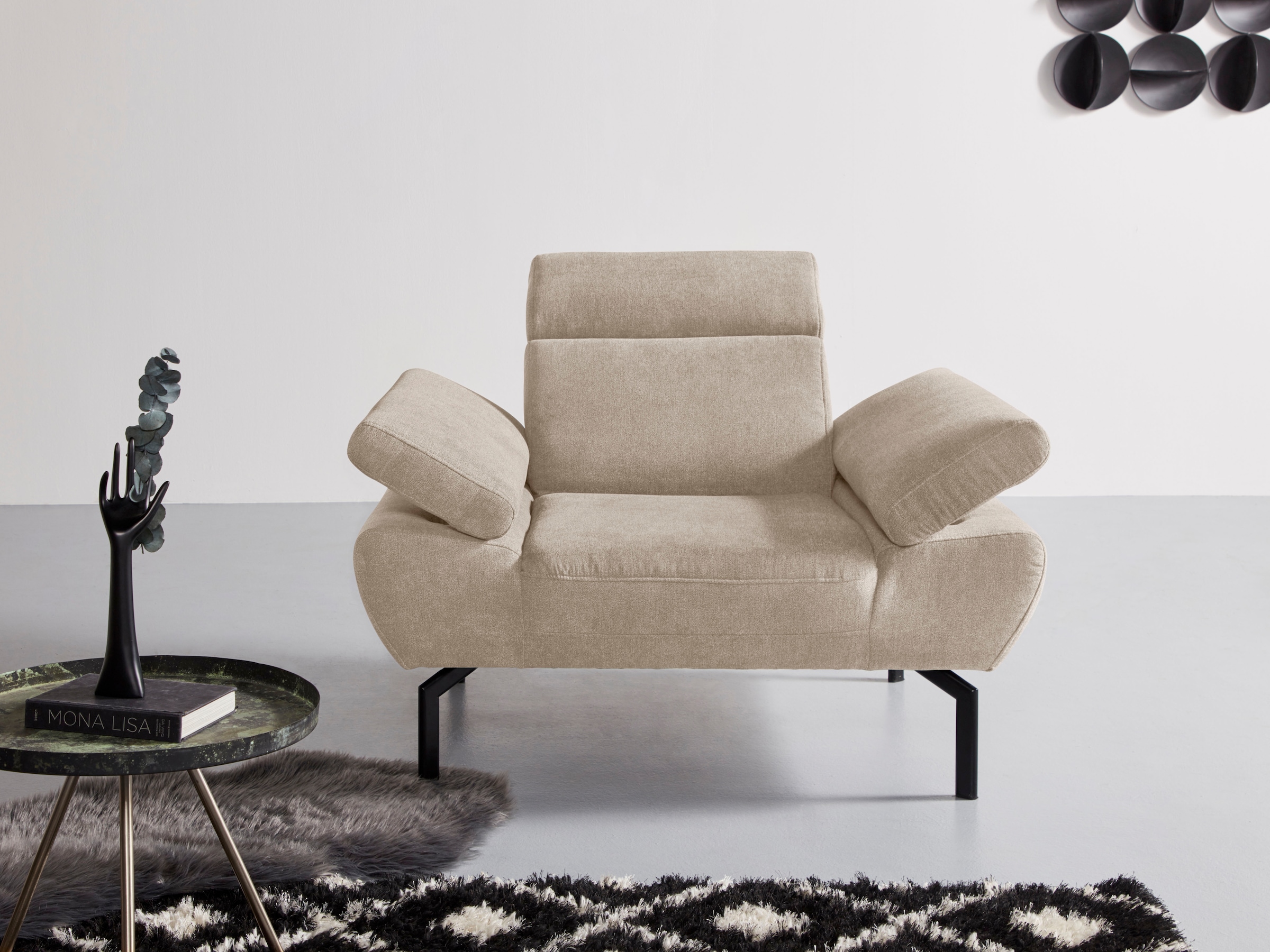 Places of Style Sessel »Trapino Luxus«, wahlweise mit Rückenverstellung,  Luxus-Microfaser in Lederoptik auf Raten kaufen | Funktionssessel