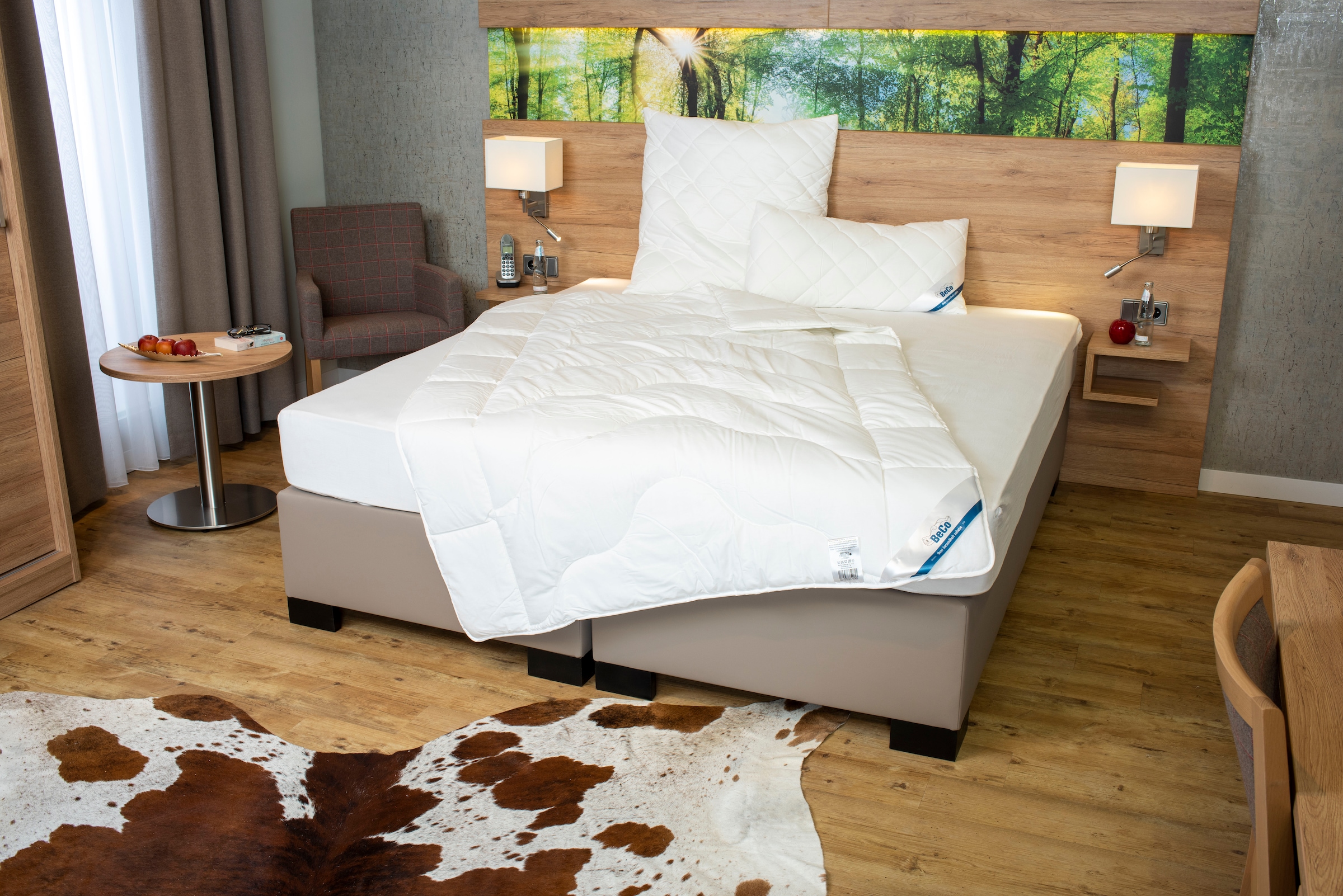 Beco Bettdecke + Kopfkissen »BeCo Medibett Made in Green«, (Spar-Set, 2 St., 1 Bettdecke und 1 Kopfkissen)