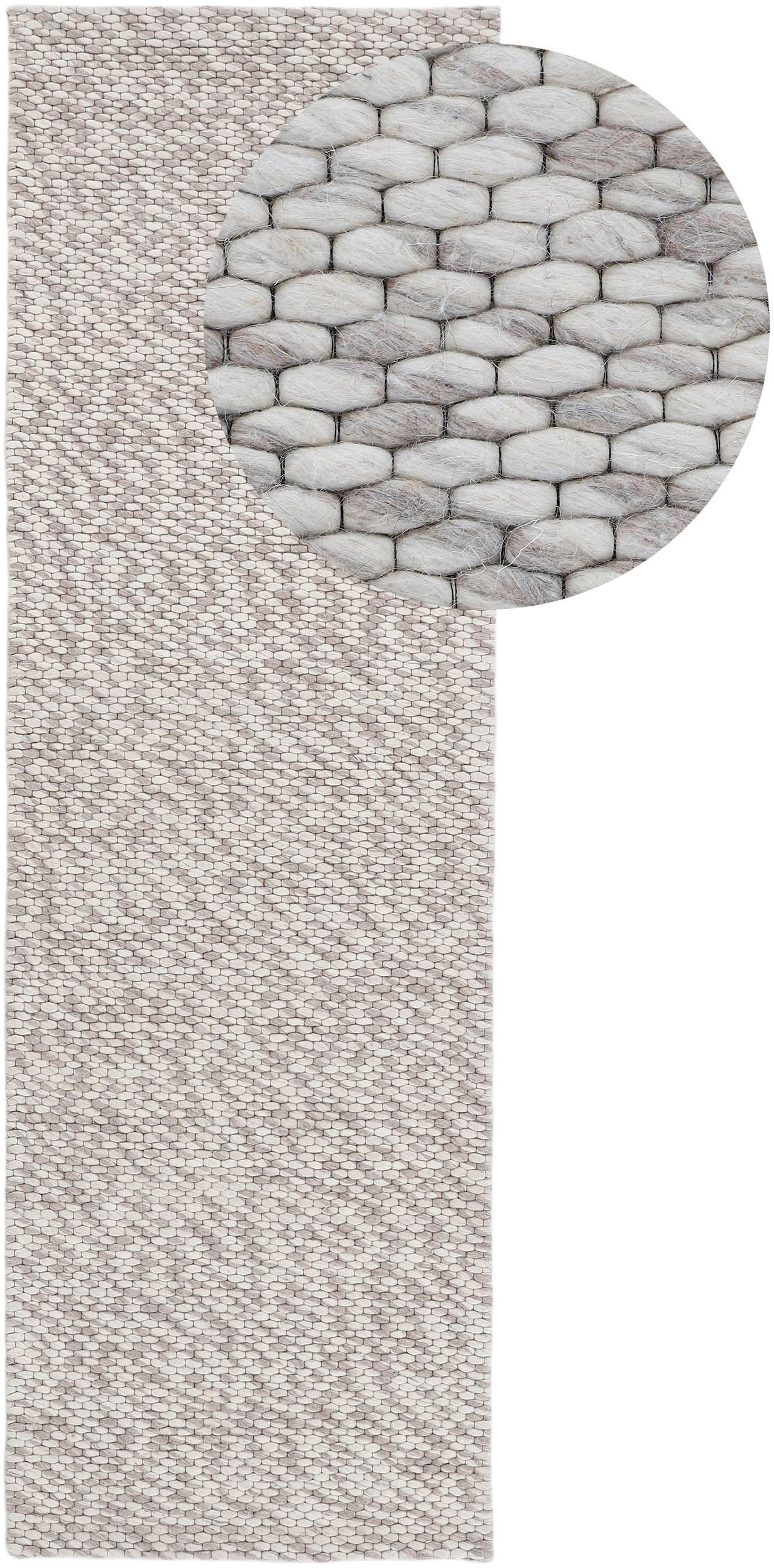 carpetfine Wollteppich »Sina«, rechteckig, 14 mm Höhe, Handweb Teppich, rei günstig online kaufen