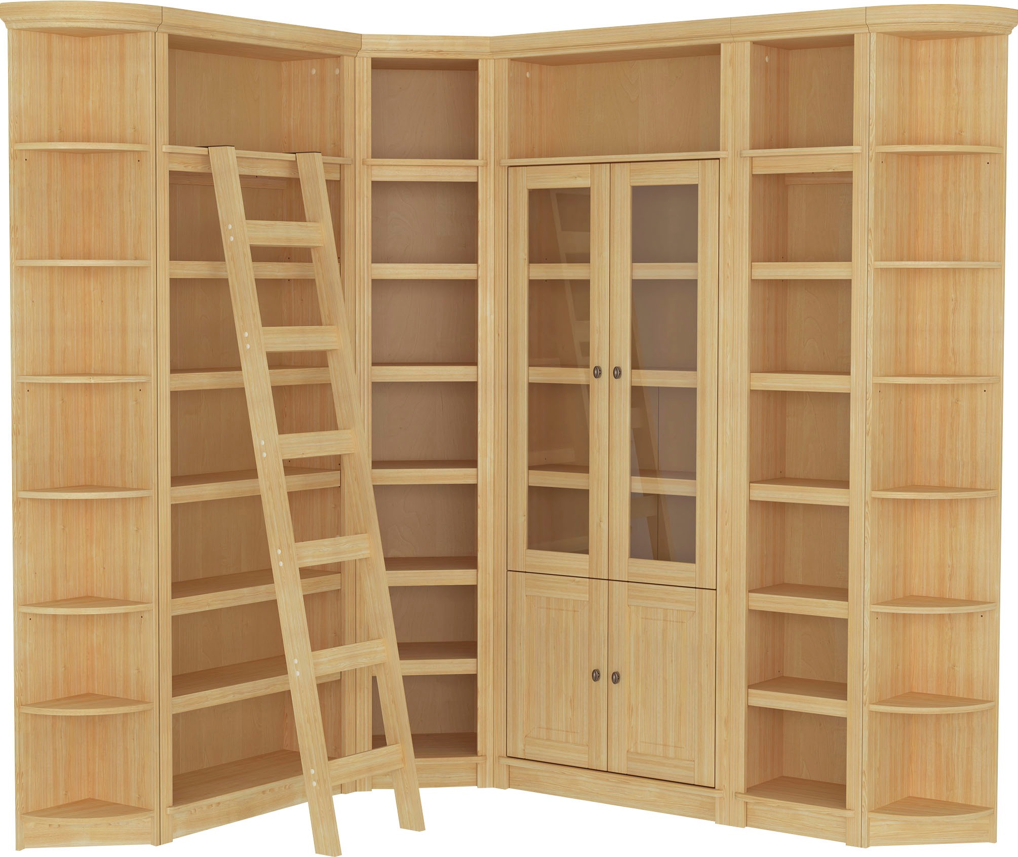 Home affaire Bibliothek »Soeren«, (7 St.), Aus Massiver Kiefer