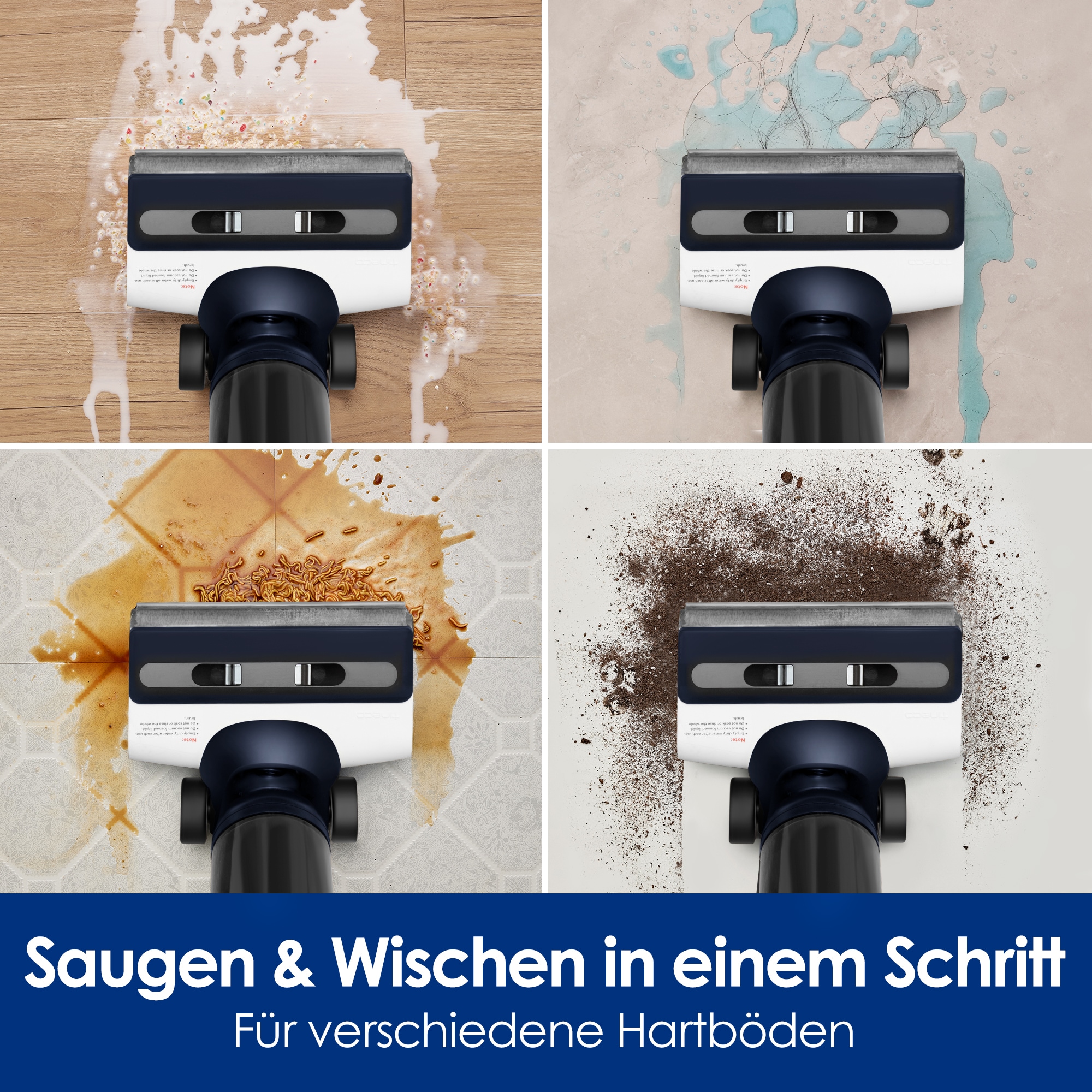 Tineco Nass-Trocken-Sauger »Floor One S6 Flashdry PET, 70° Grad Heißluft-Trocknung, 35 Min Akku«, Trockensaugen, automatische Anpassung der Saugleistung, Tierhaarfilter