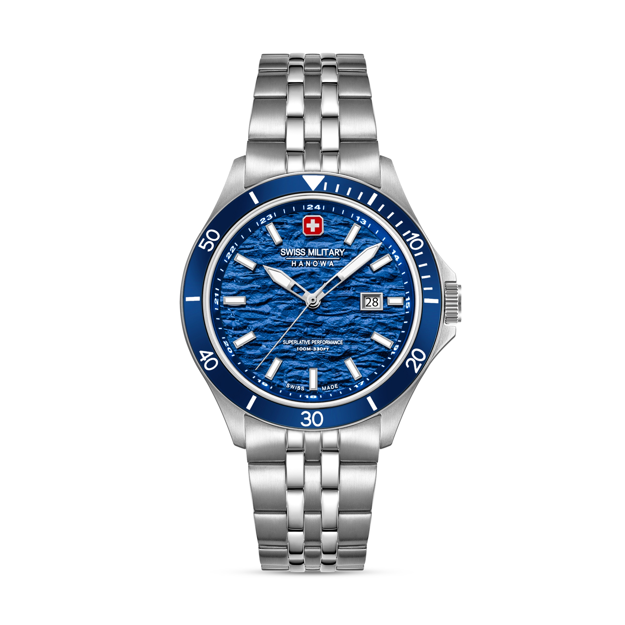 Swiss Military Hanowa Quarzuhr »Flagship Elements« Armbanduhr, Herrenuhr, Swiss Made, Edelstahlarmband, analog, Tag