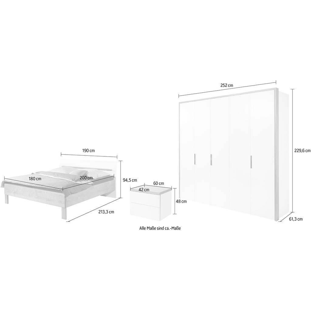 hülsta Komplettschlafzimmer »DREAM«, (Spar-Set, 4 St.)