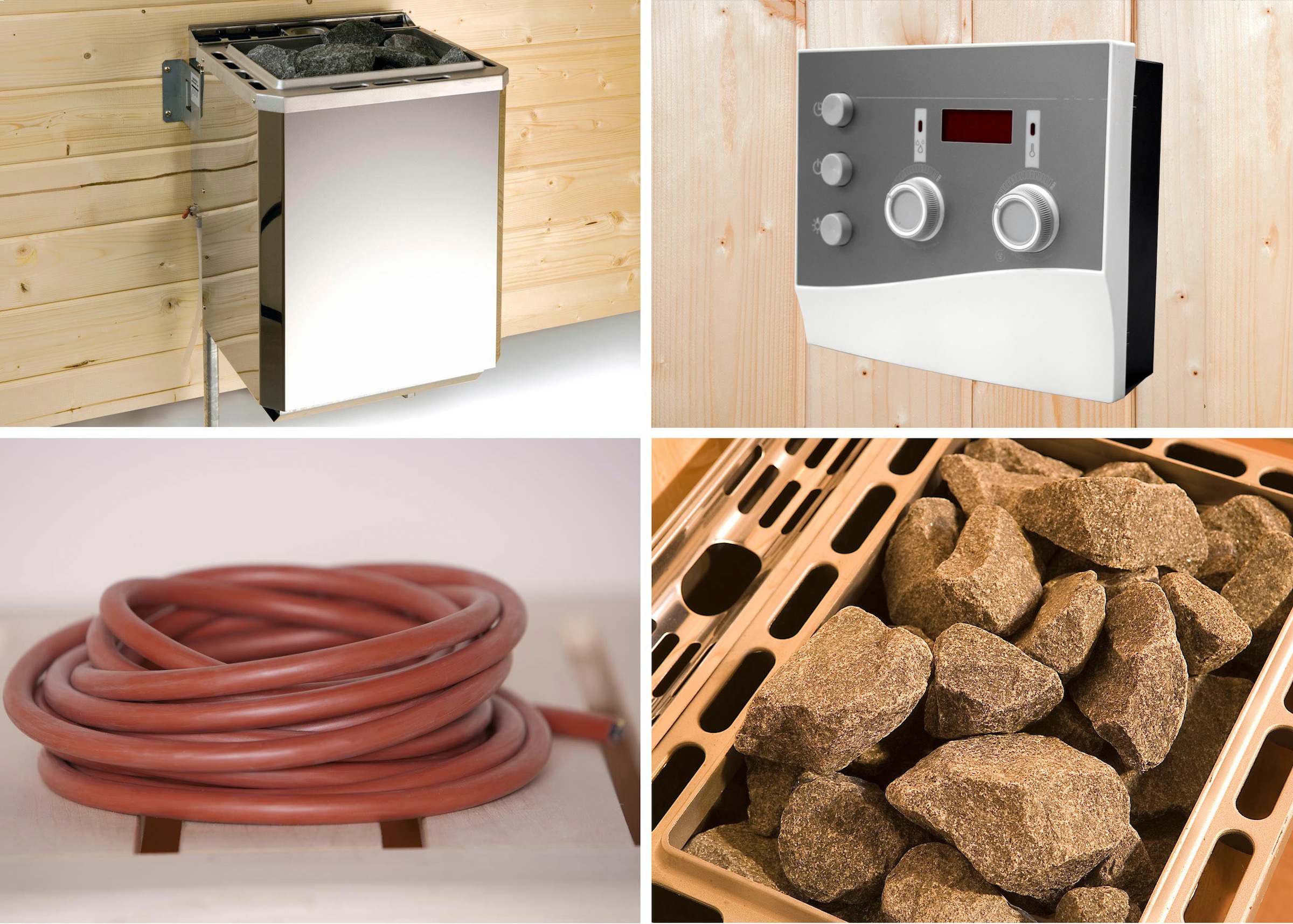 weka Saunahaus »Kuopio«, 9 kW Bio-Ofen mit analoger Steuerung