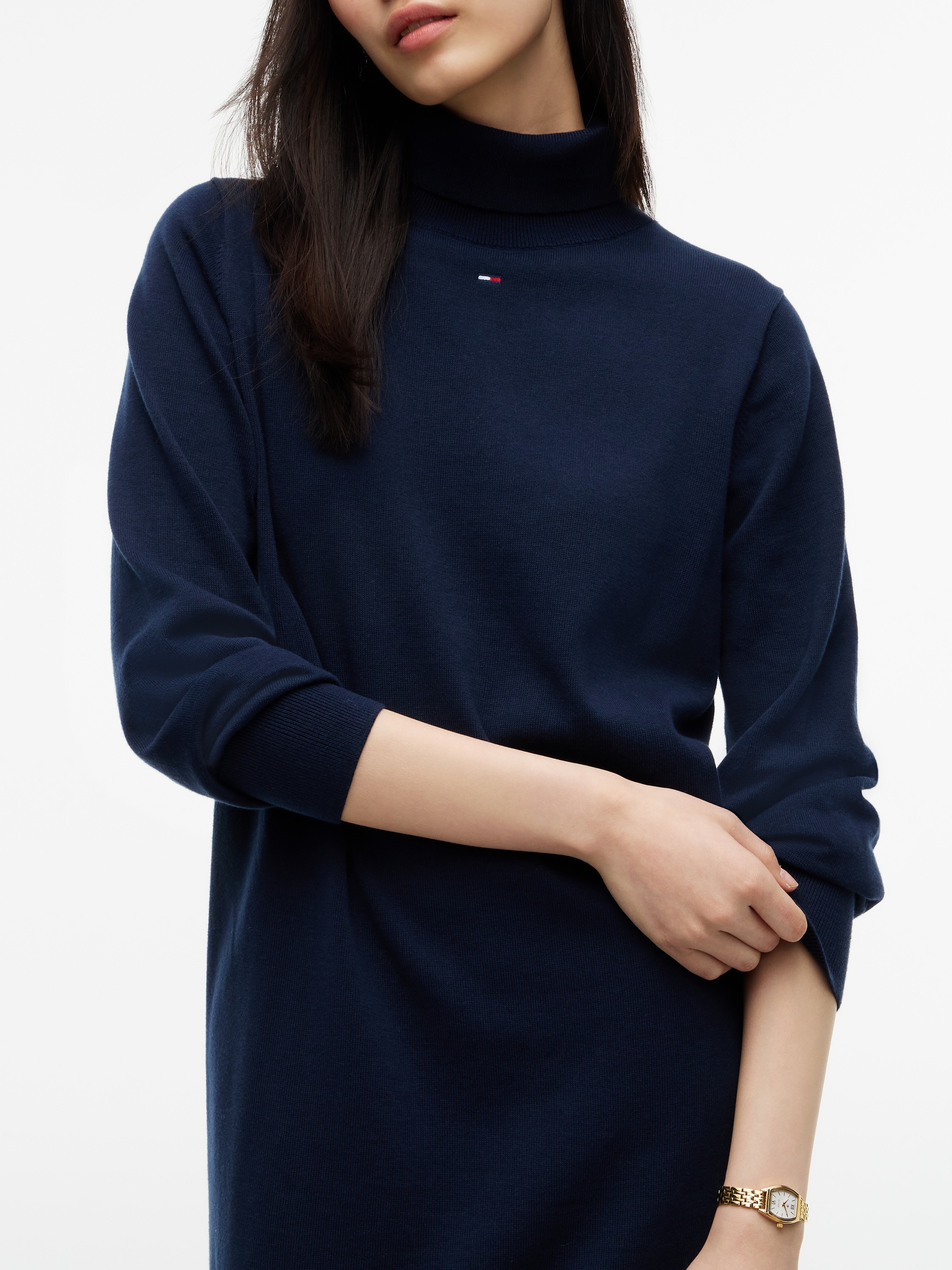 Tommy Jeans Sweatkleid »TJW ESS TURTLENECK SWEATER DRESS« Baumwolle