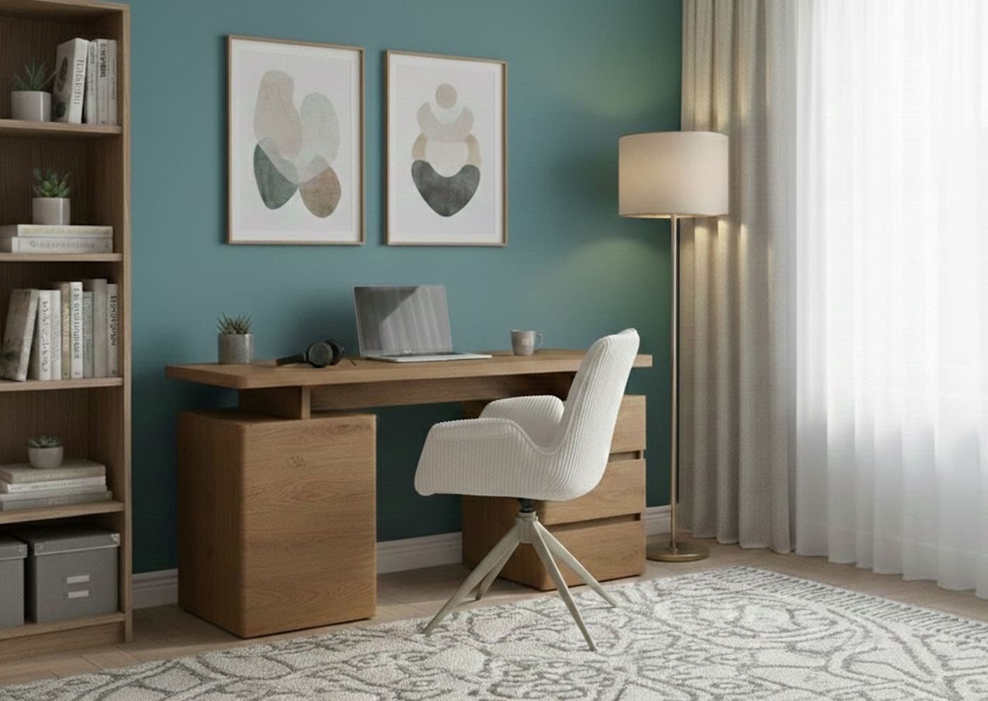 Jahnke Schreibtisch »CU-LIBRE C 250« wechselseitig montierbar, viel Stauraum, Breite 150 cm