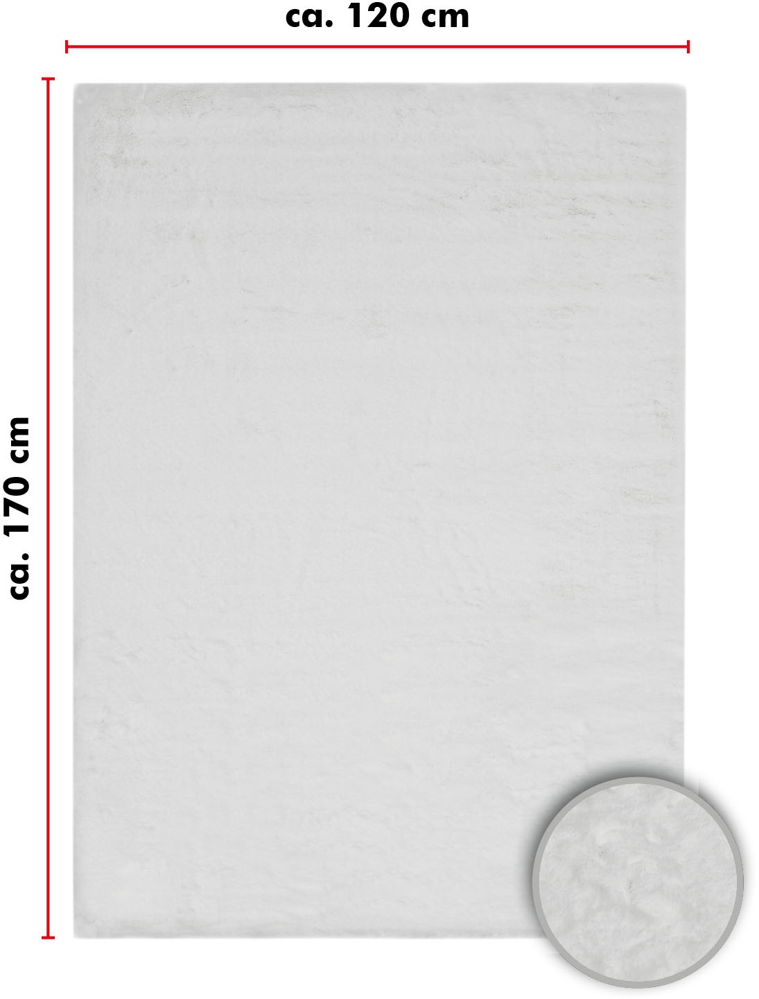 LUXOR living Fellteppich »Novara«, rechteckig, 30 mm Höhe, Kunstfell, Kaninchenfell-Haptik, besonders weicher Hochflor