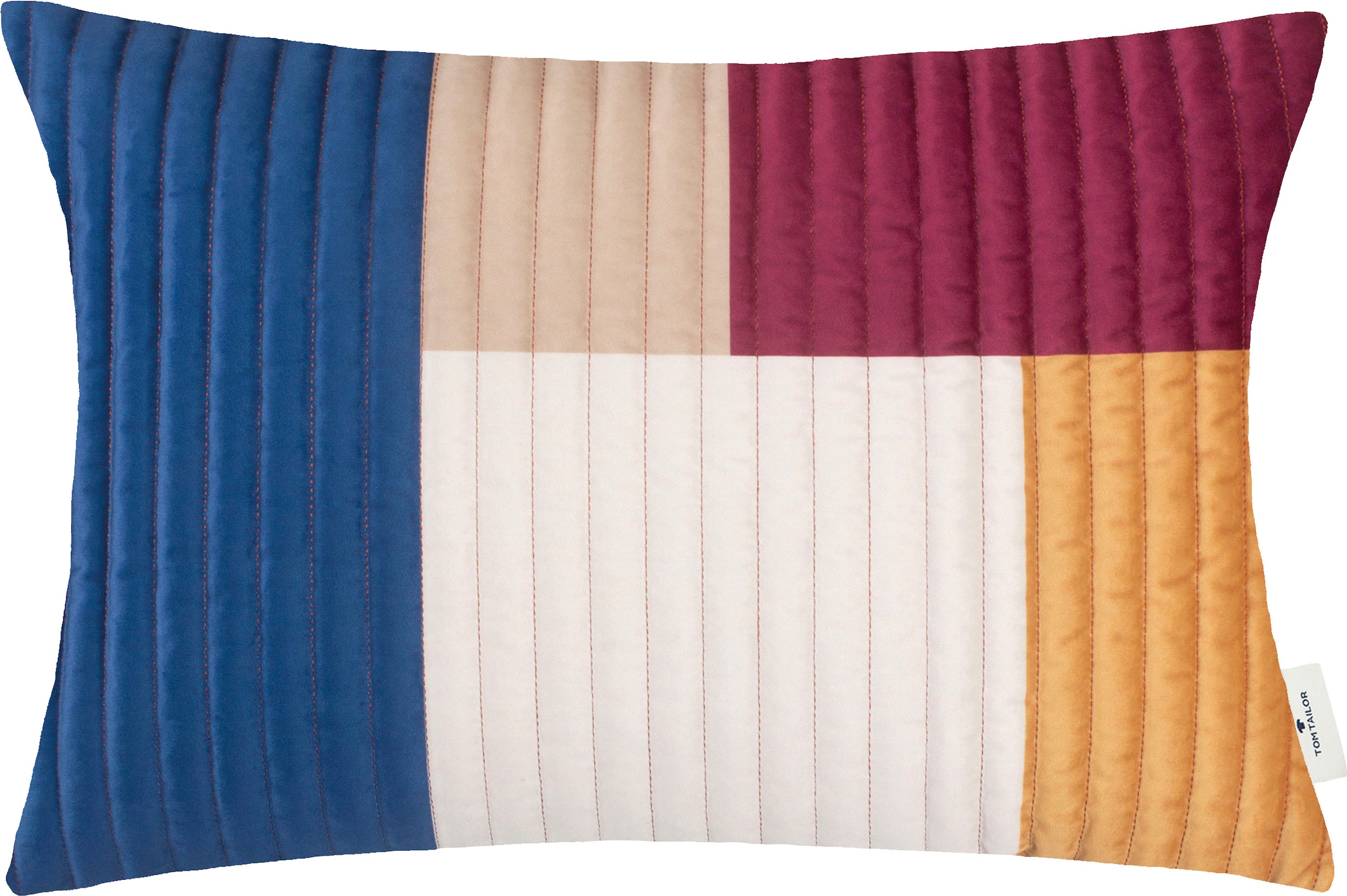 TOM TAILOR Dekokissen »Stitched Square«, (1 St.), aus kuschelweicher Samtnachbildung kaufen