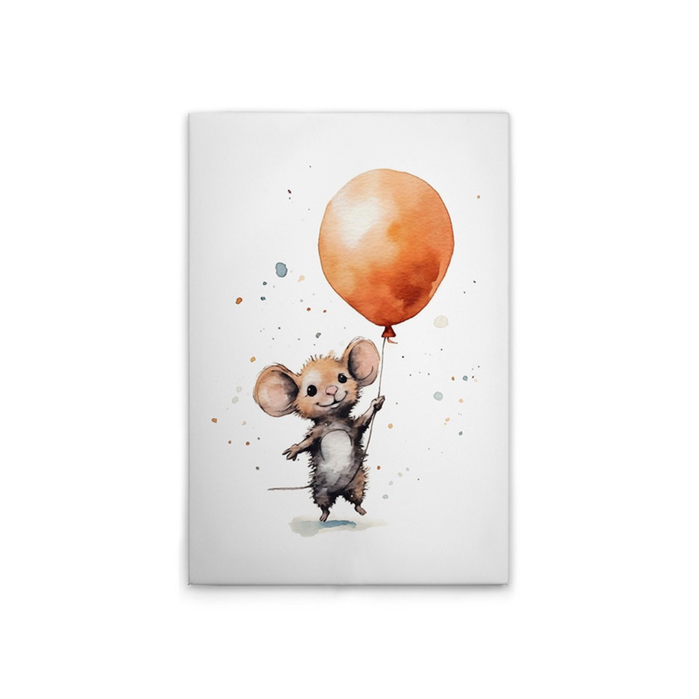 A.S. Création Leinwandbild »Cute Mouse Orange - Wandbild Weiß Braun Keilrah günstig online kaufen