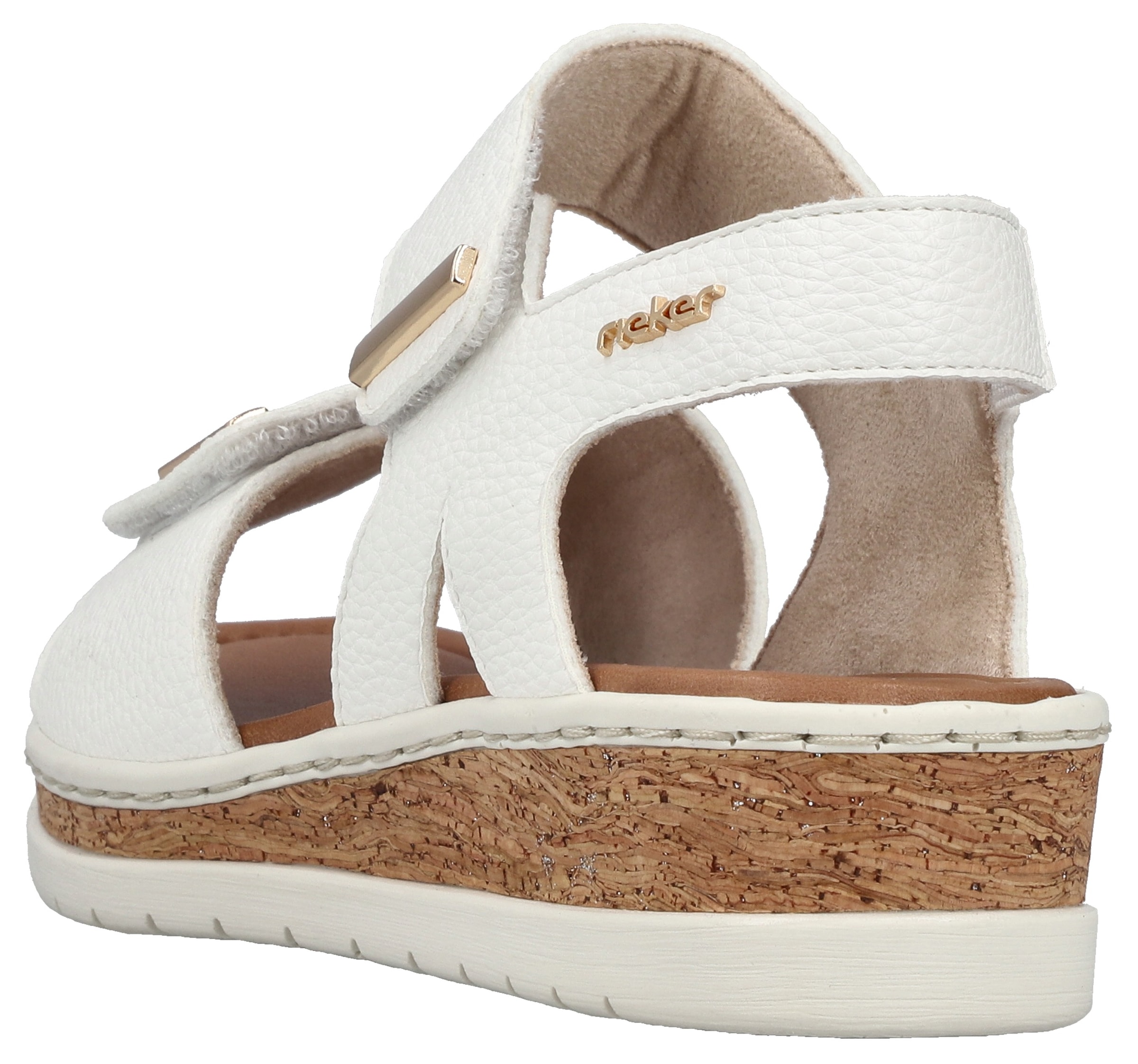 Rieker Keilsandalette  Sommerschuh, Keilsandalette, Plateausandale mit Klett