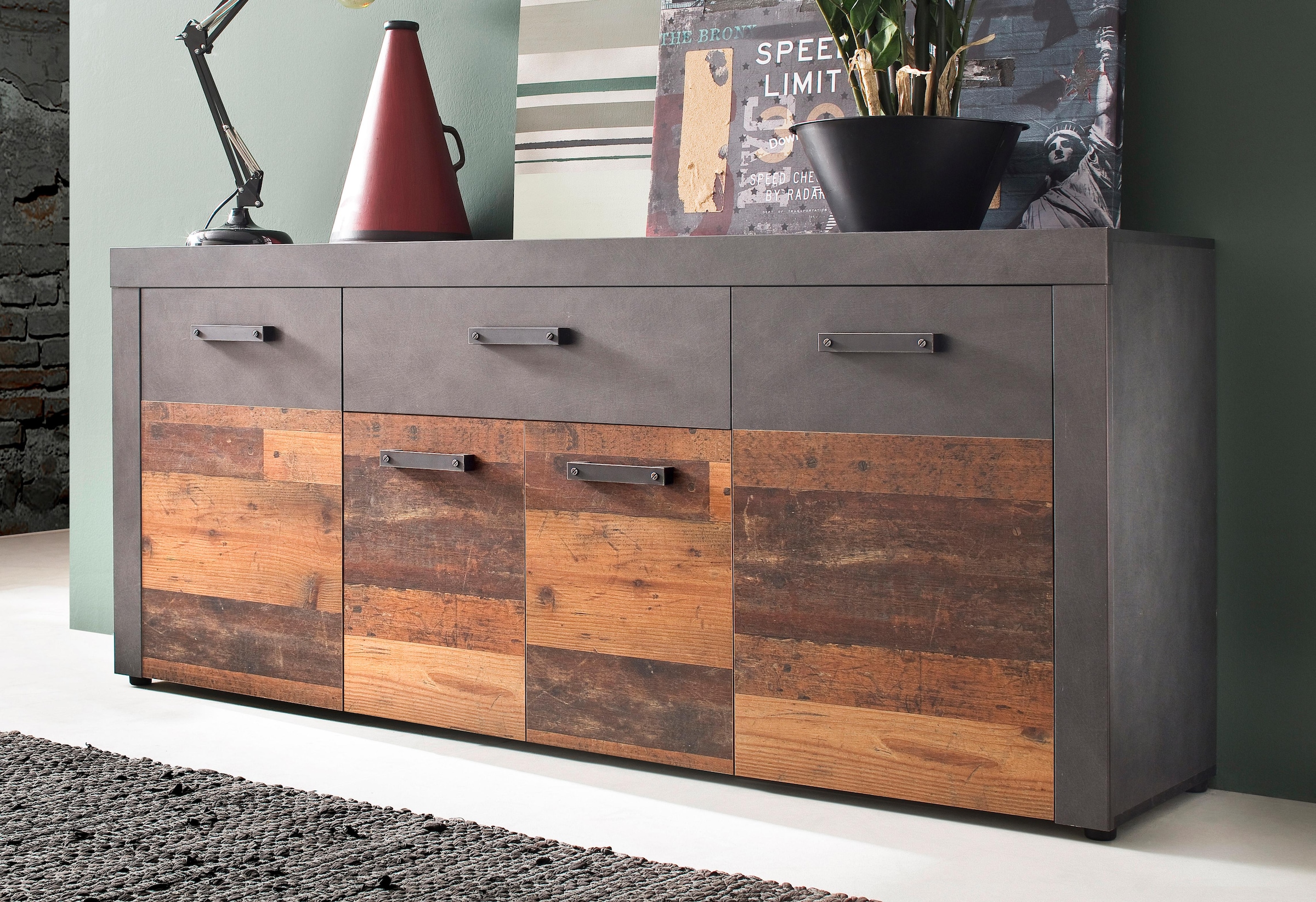 Style Garderobenschrank INOSIGN »Ilana«, online Industrial bestellen moderner