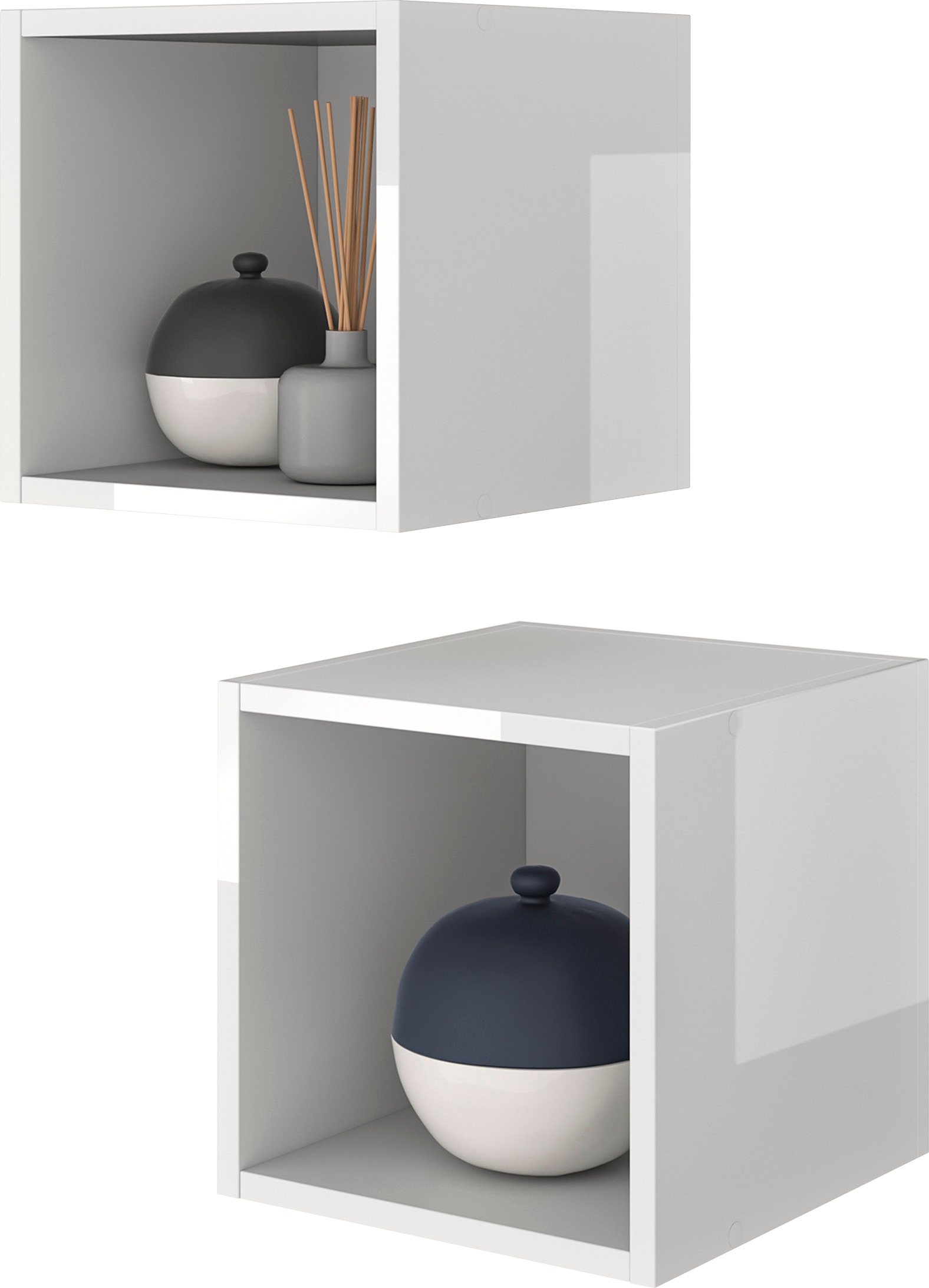 INOSIGN Wandregal »Wandregal Infinity«, (Set, 2 St., 2 kleine Würfelregale) günstig online kaufen