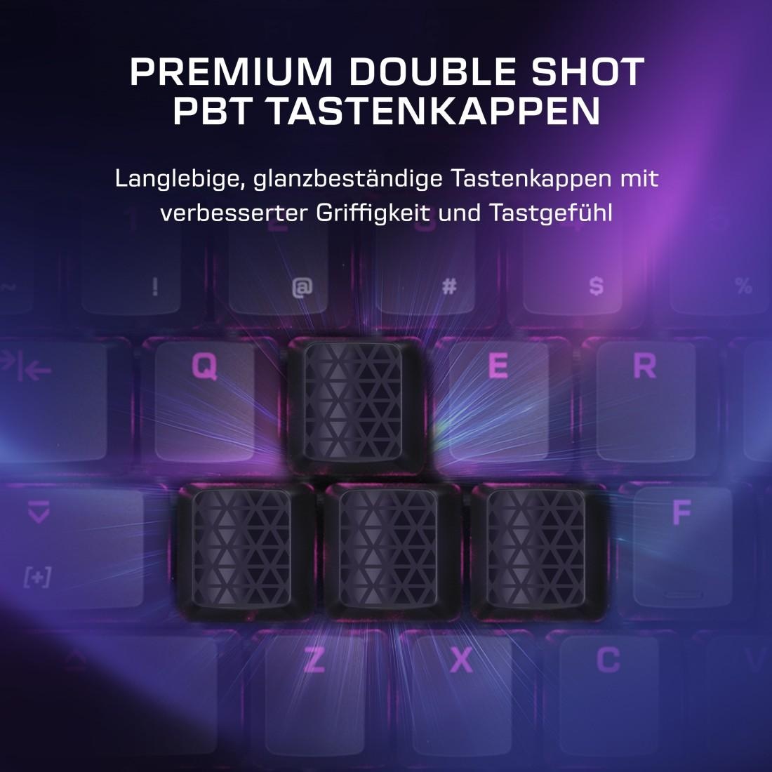 Turtle Beach Gaming-Tastatur »Command KB7 TKL« (Angenehmes Tippen | Handgelenkauflage | Makro-Tasten)