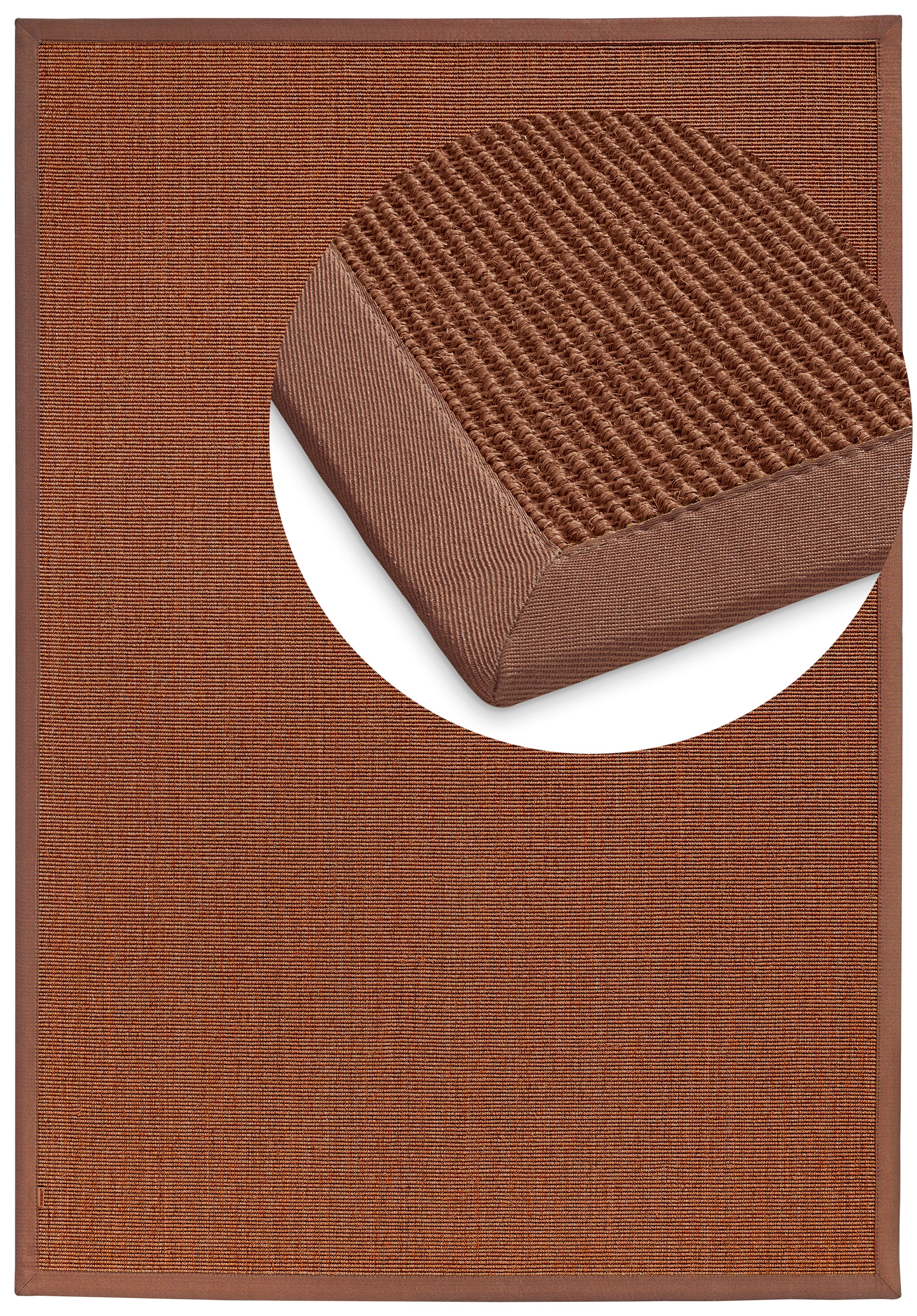 Dekowe Sisalteppich »Mara S2 mit Bordüre« rechteckig 5 mm Höhe Flachgewebe, Material: 100% Sisal, Wohnzimmer, Kundenliebling