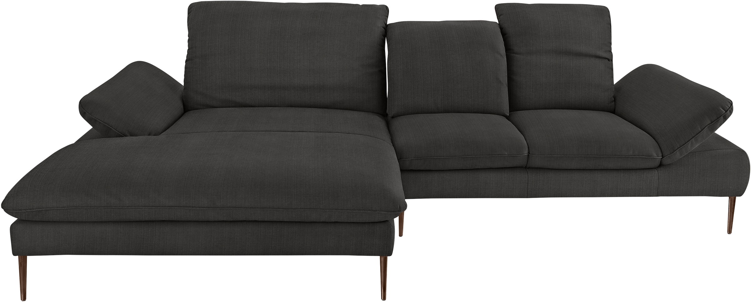 W.SCHILLIG Ecksofa »enjoy&MORE, Designsofa, bequem, zeitlos und elegant, L-Form«, Sitztiefenverstellung, Füße bronze pulverbeschichtet, Breite 310 cm