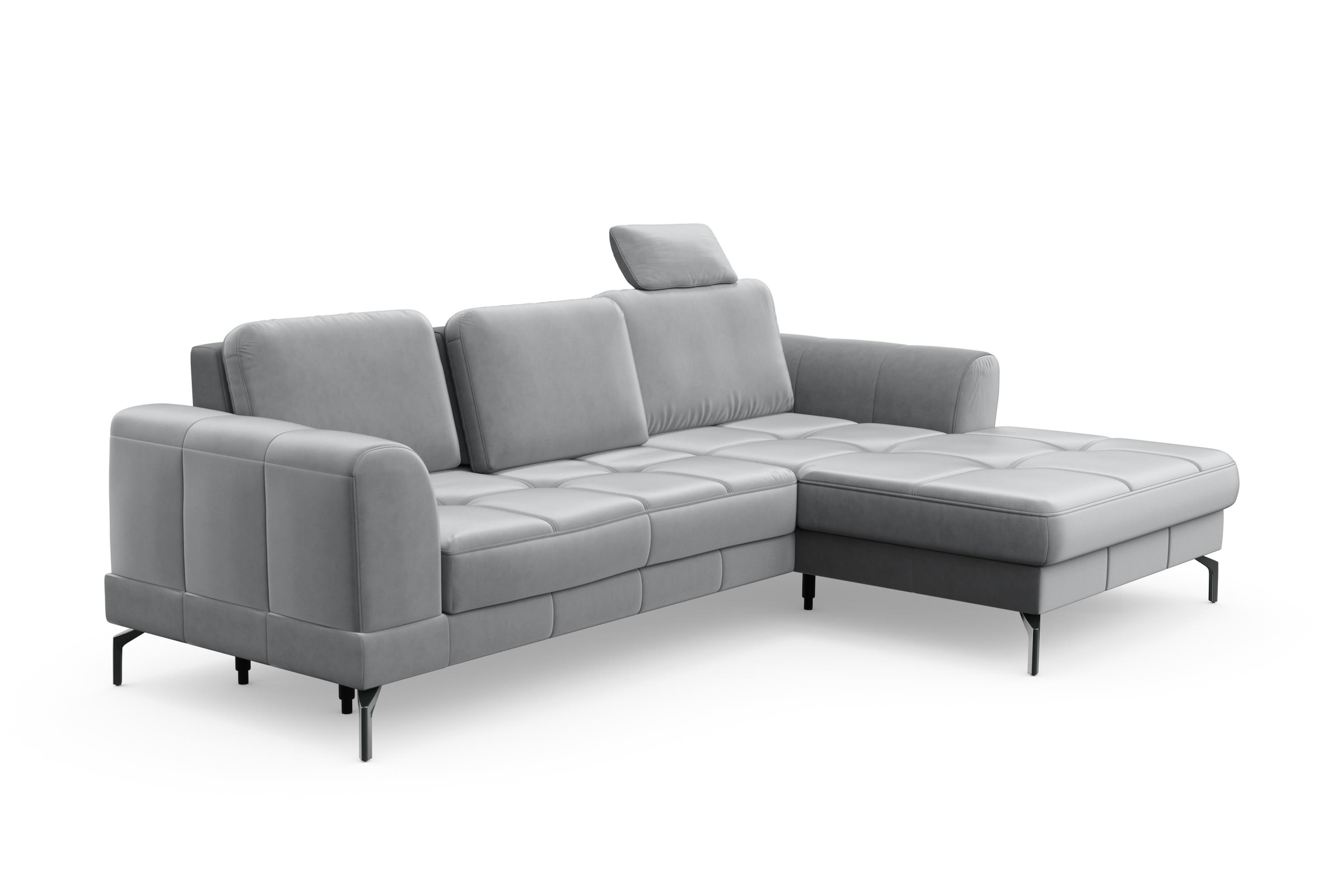 sit&more Ecksofa »Bendigo L-Form«, inklusive Sitztiefenverstellung, Bodenfreiheit 15 cm, 2 Fußfarben