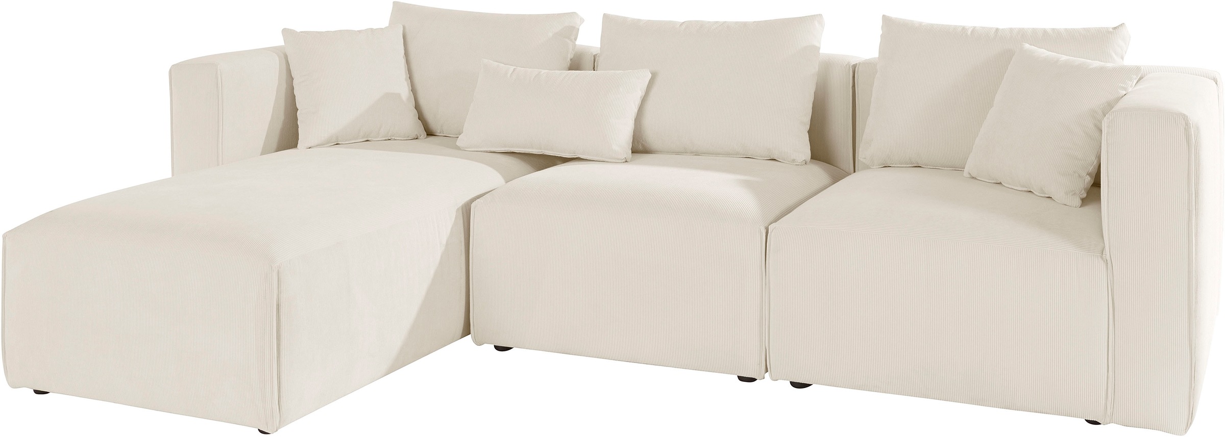 Home affaire Ecksofa »Comfine L-Form«, zusammengesetzt aus Modulen, 3 Bezugsqualitäten und viele Farben