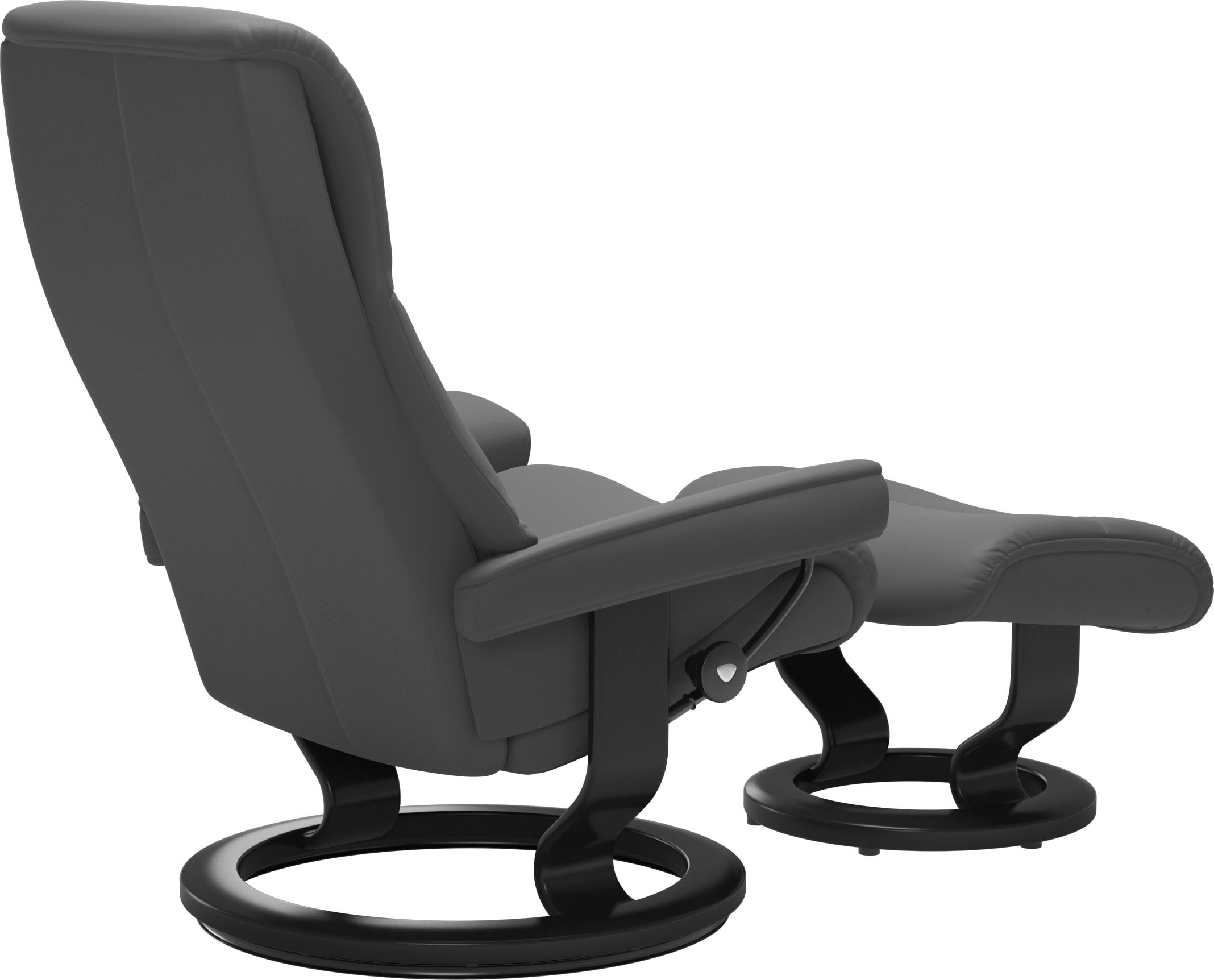 Stressless® Relaxsessel »View«, (Set, Relaxsessel mit Hocker), mit Classic Base, Größe S,Gestell Schwarz