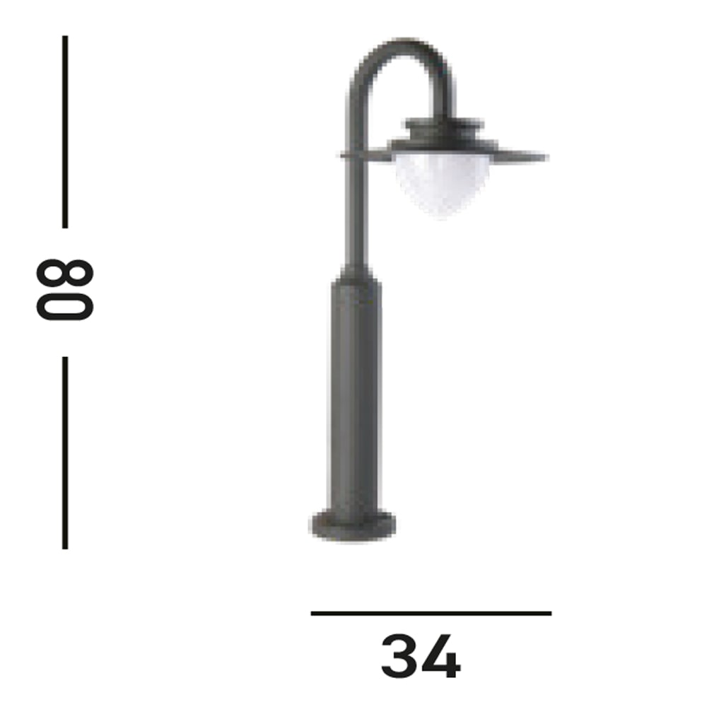 Searchlight Pollerleuchte »Texas 800mm 8W 3000k Bollard, Graphite« LED-Modul 1 Stk. Warmweiß