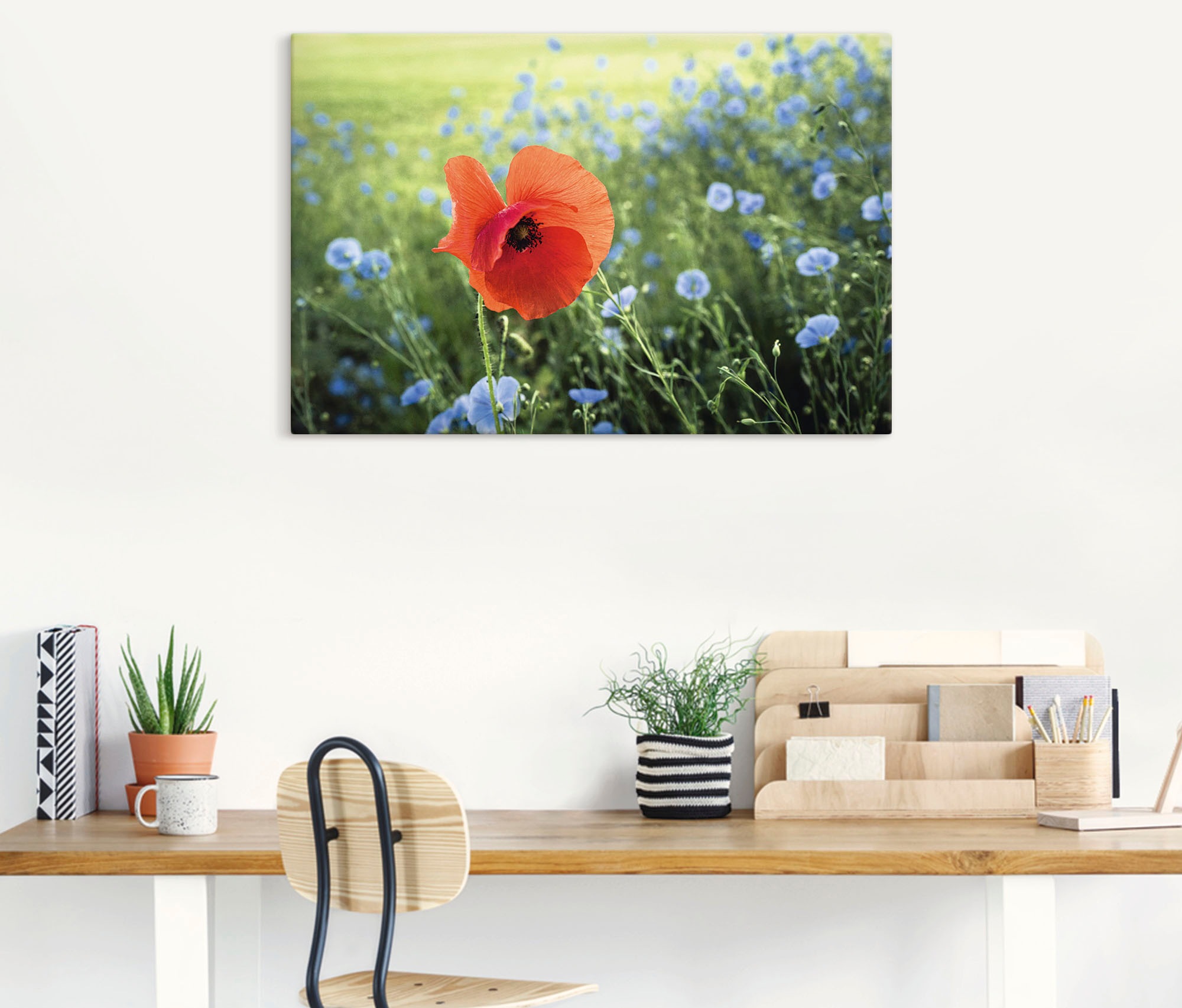 Artland Leinwandbild »Mohnblüte III« Blumenbilder 1 Stk. tlg. auf Holzrahme günstig online kaufen