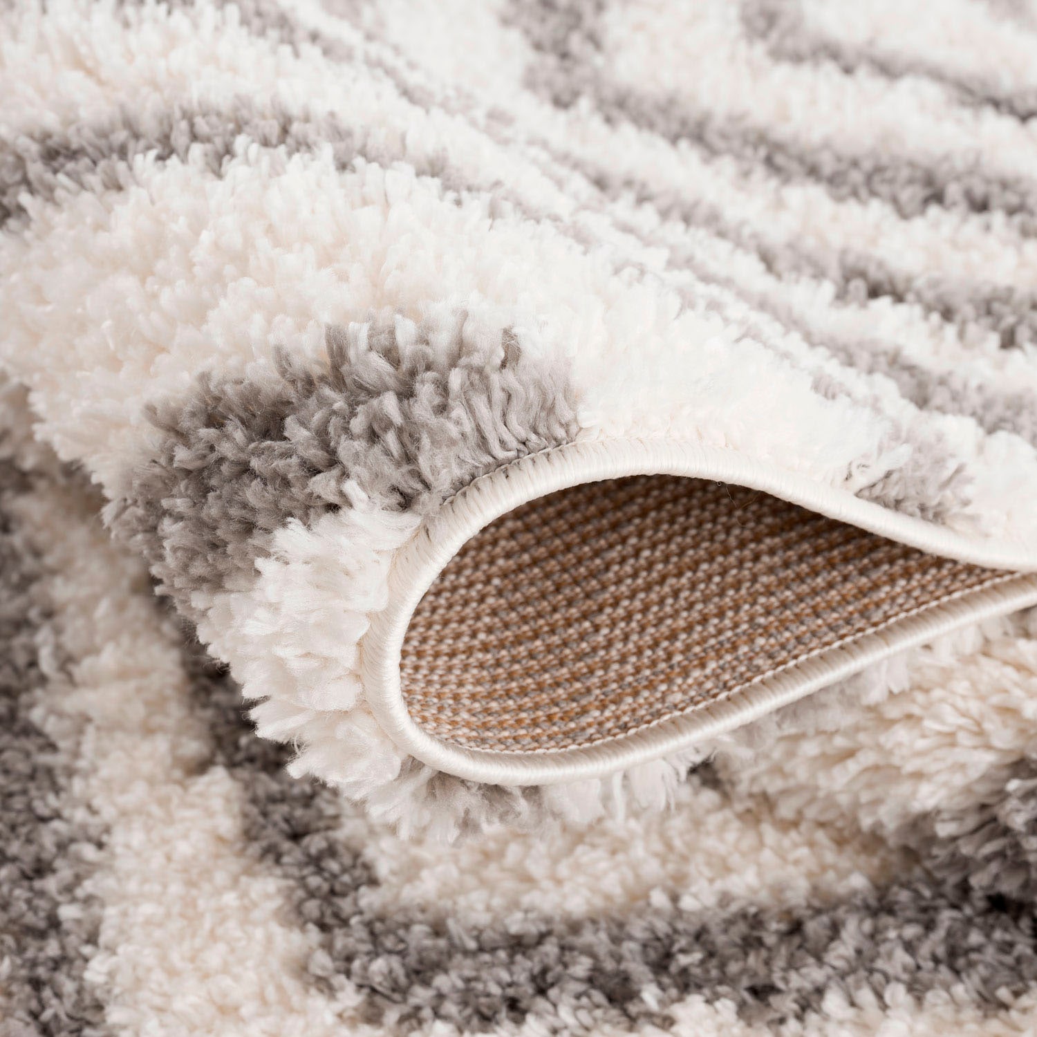 Carpet City Hochflor-Teppich »Pulpy 531«, rechteckig, 30 mm Höhe, besonders weich, mit Fransen, Zickzack Look