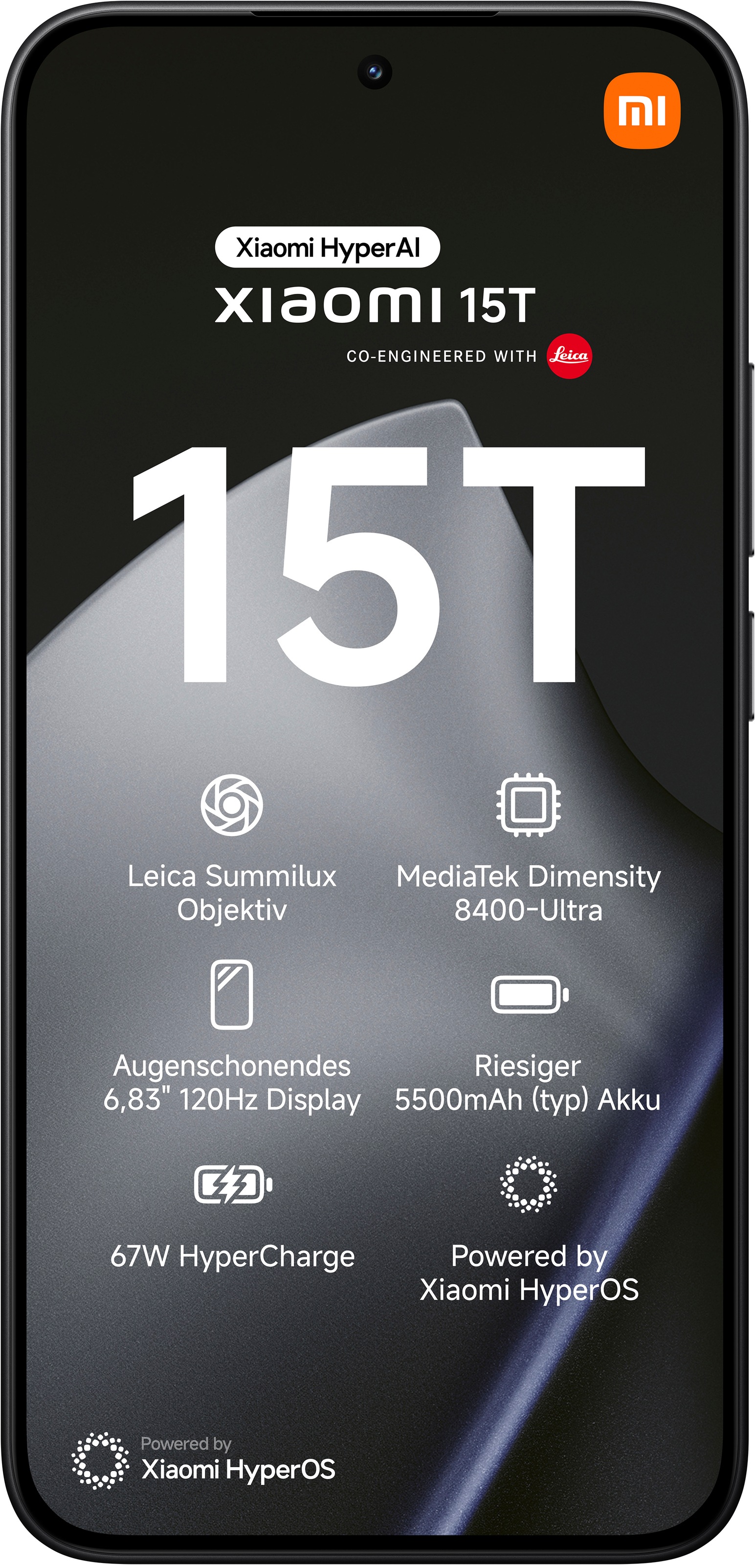 Xiaomi Smartphone »15T 12+256«, schwarz
