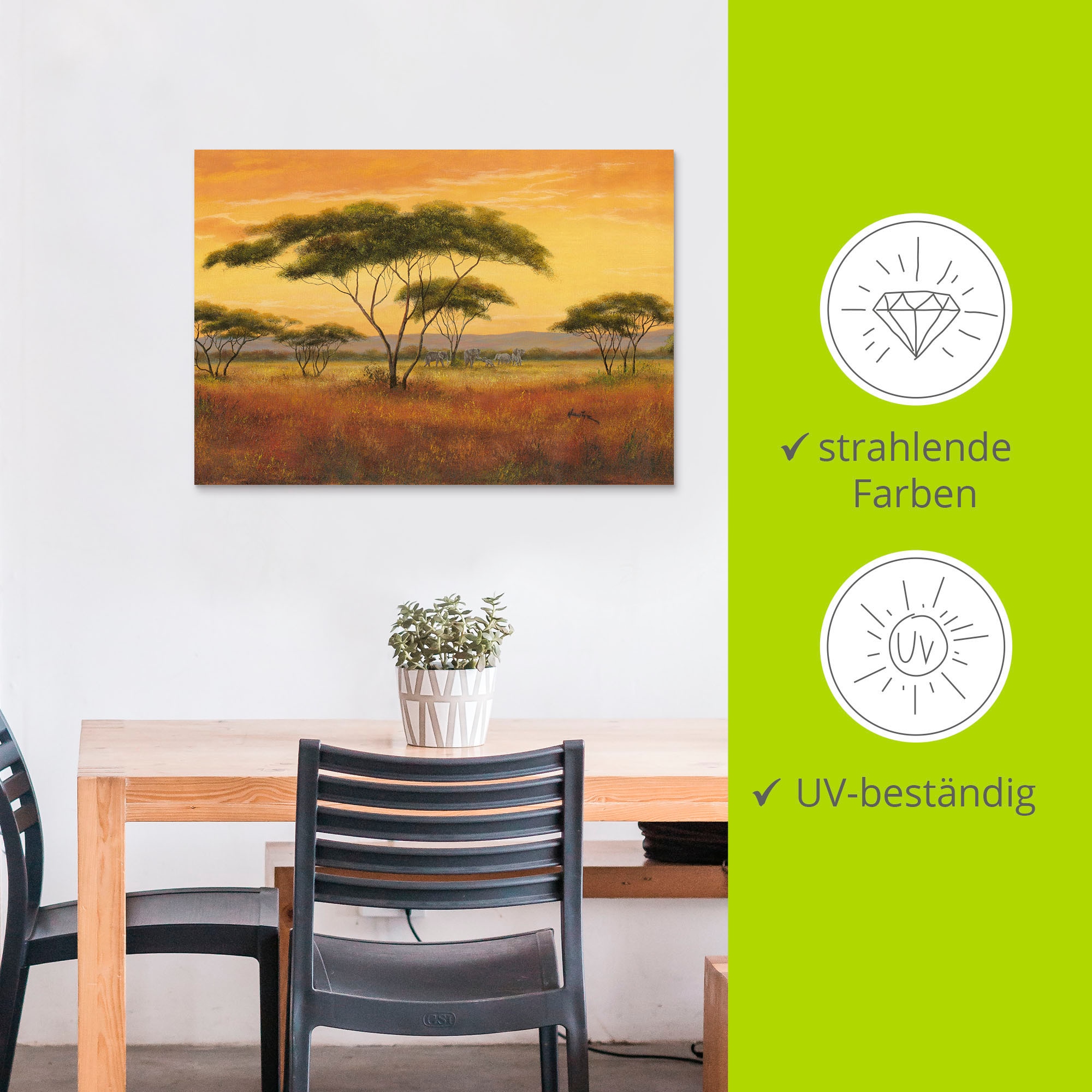 Artland Wandbild »Afrikalandschaft«, Afrika, (1 St.), als Alubild, Outdoorbild, Leinwandbild in verschied. Größen
