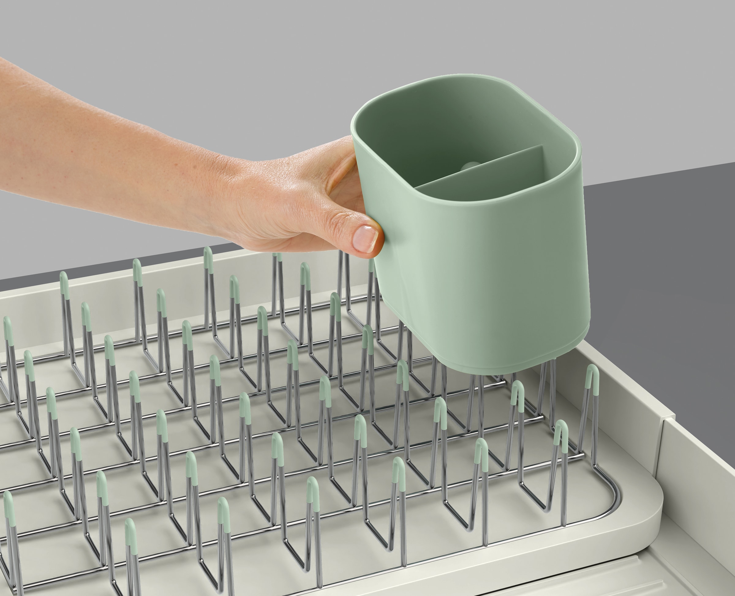 Joseph Joseph Geschirrständer »Extend« Kunststoff, ausziehbar, inkl. entnehmbare Besteckablage