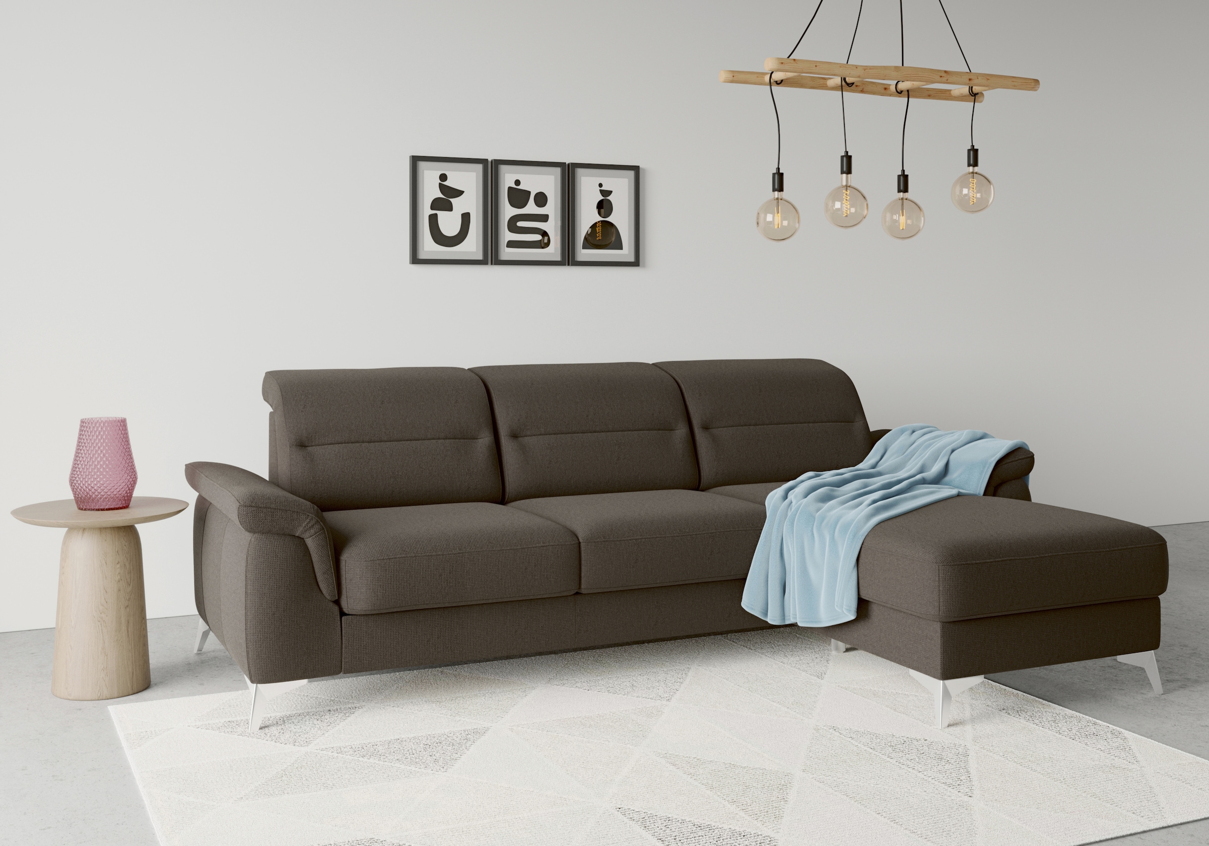 sit&more Ecksofa »Sinatra L-Form« mit Recamiere, optinal mit Kopfteilverste günstig online kaufen