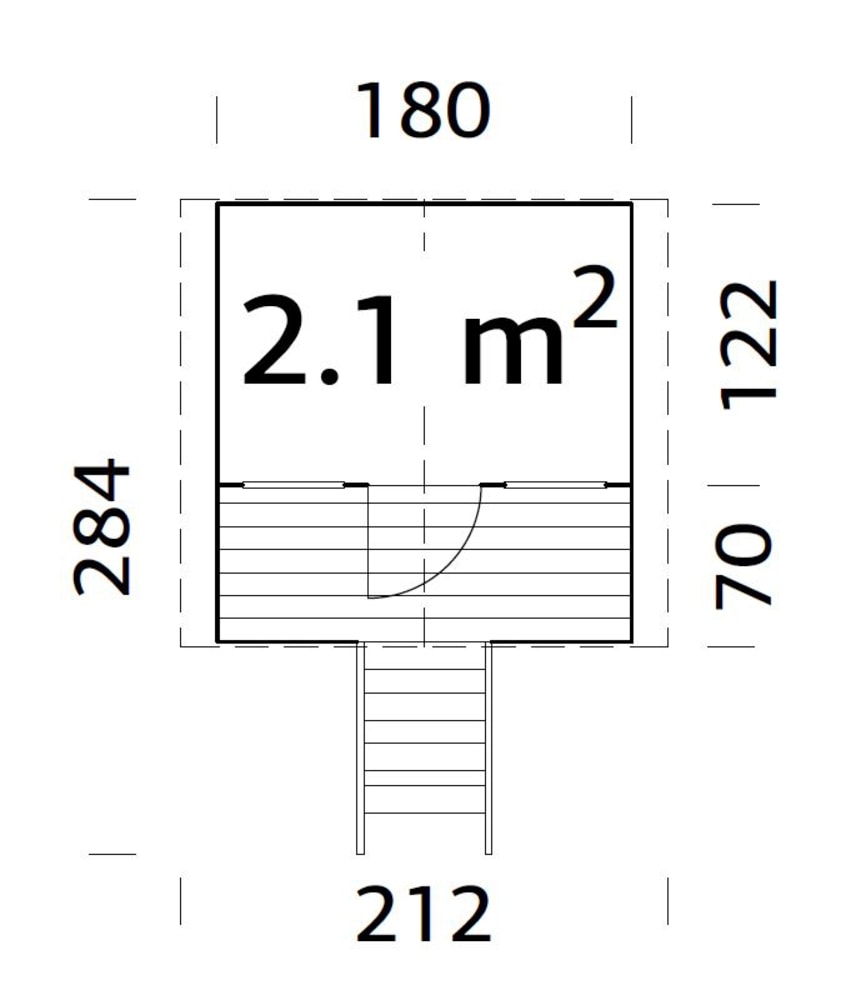 Palmako Spielhaus »Toby 2,1 m²«, mit Vorgefertigte Wandelemente