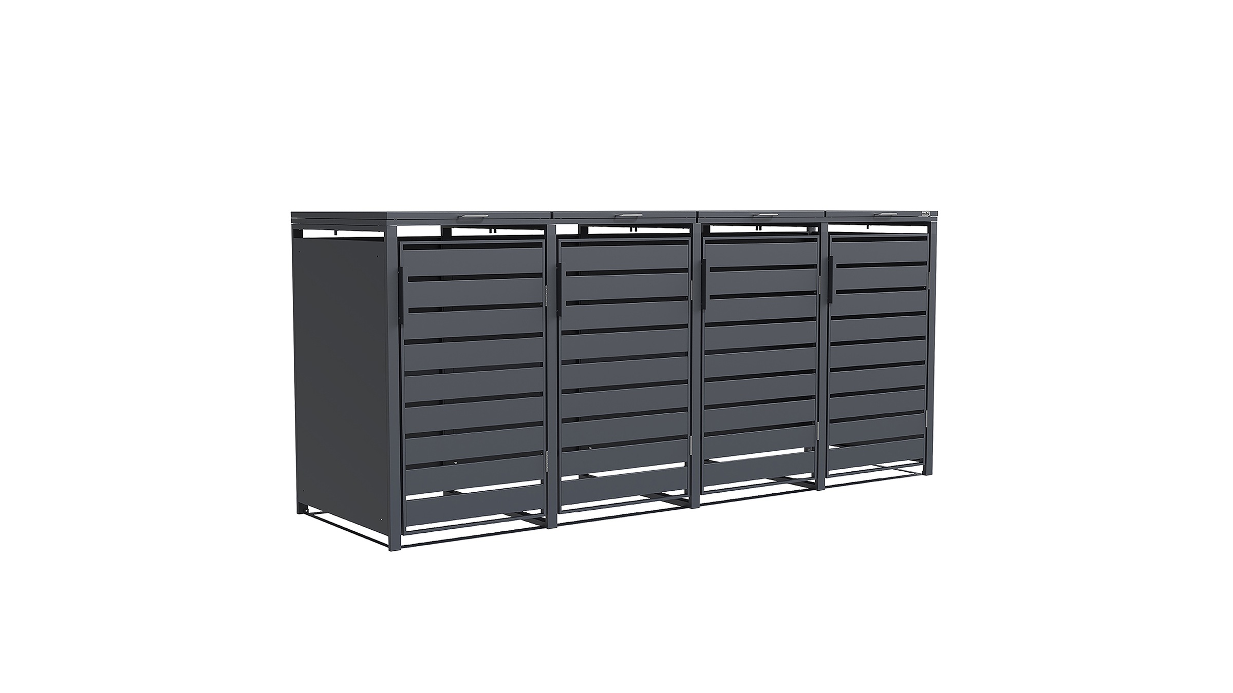 weka Mülltonnenbox »Gary« Metall pulverbeschichtet, für 4 Mülltonnen, BxTxH: 265x80x116 cm