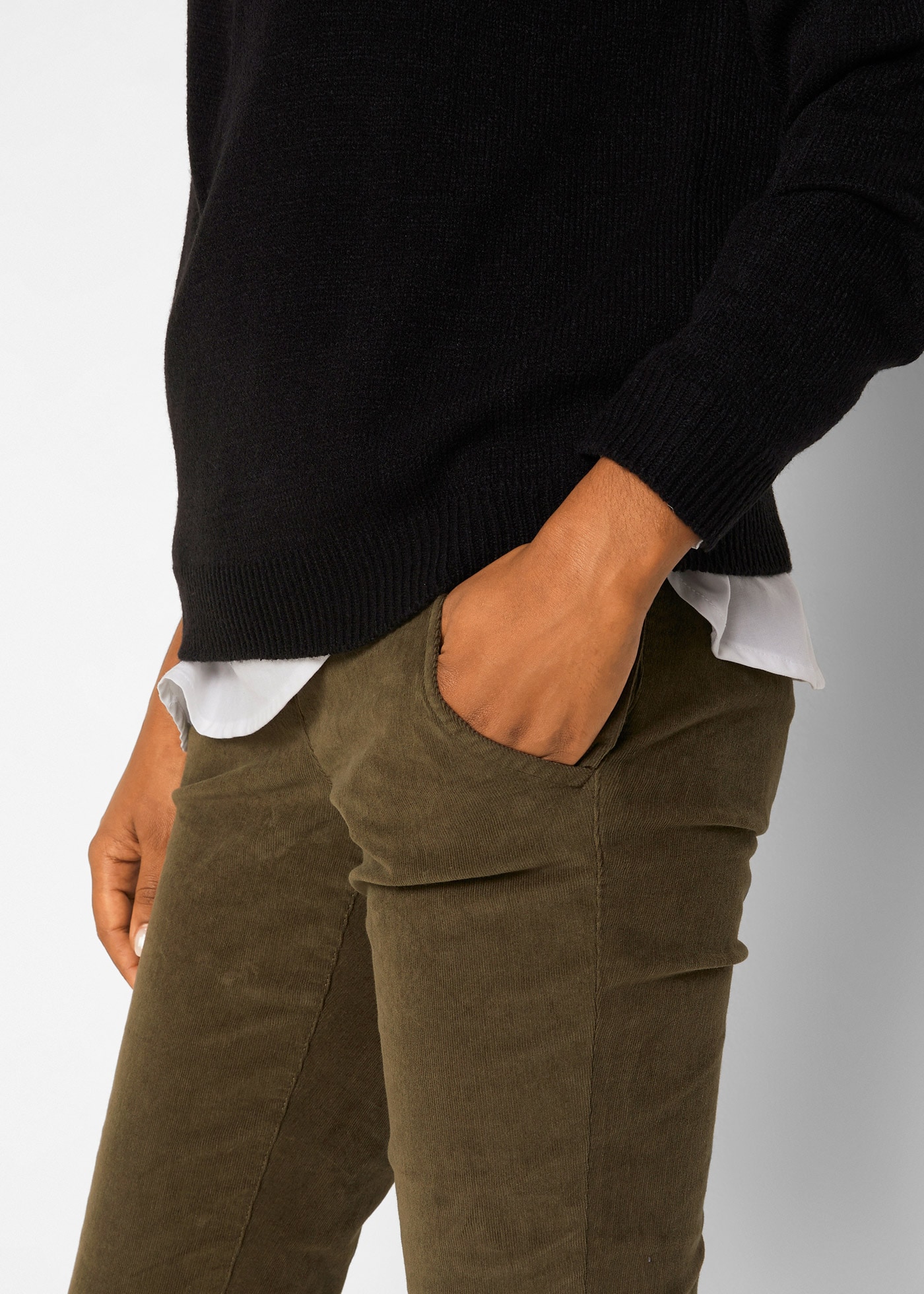 bonprix Strickpullover aus Polyacryl, mit Rundhals-Ausschnitt, lässige Passform