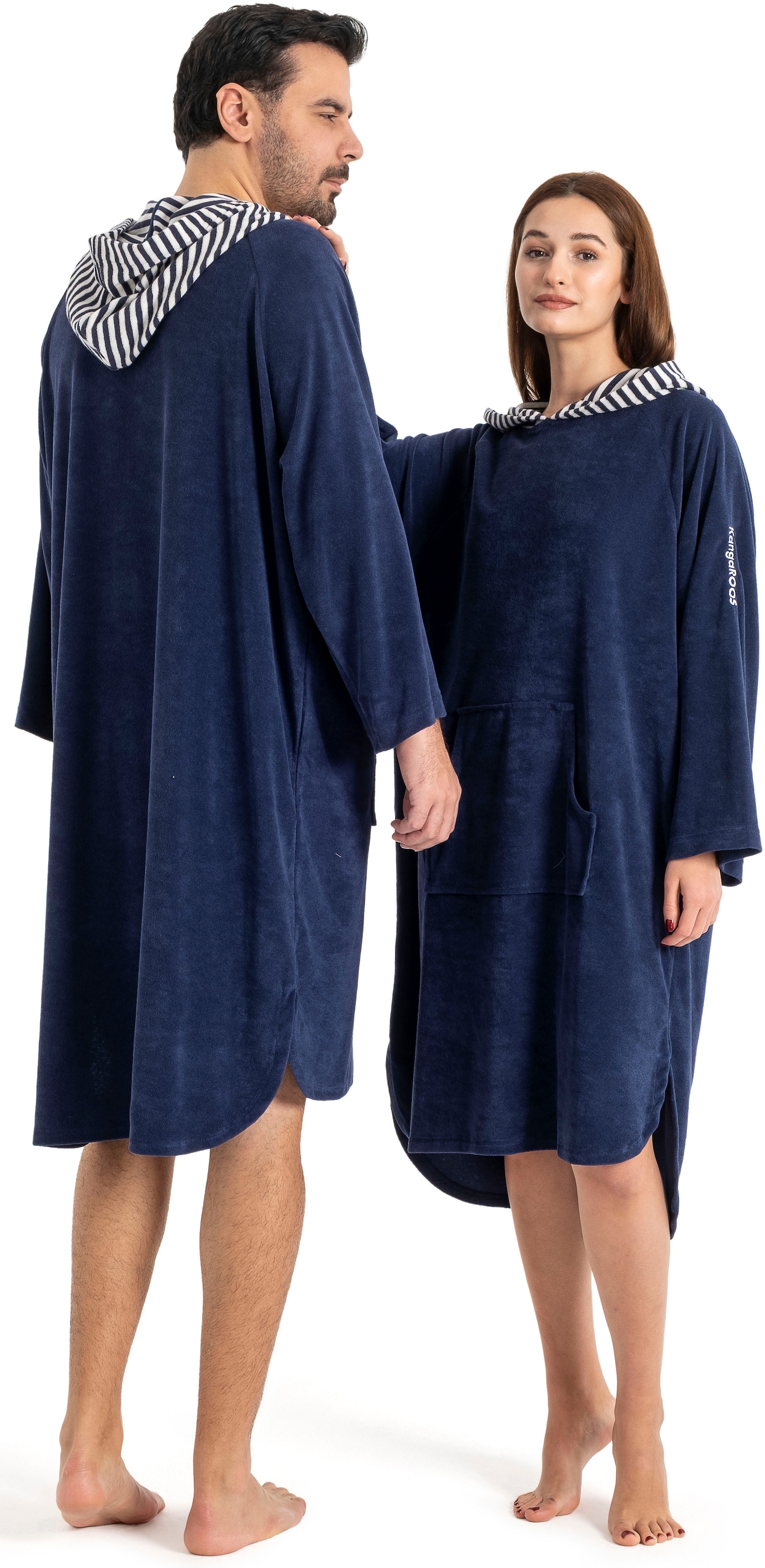 KangaROOS Badeponcho »Dalia Surfponcho, ideal für Sauna, Spa & im Urlaub« 1 Stk. weich, Uni-Farben mit Streifen, leicht, Unisex, für Damen und Herren